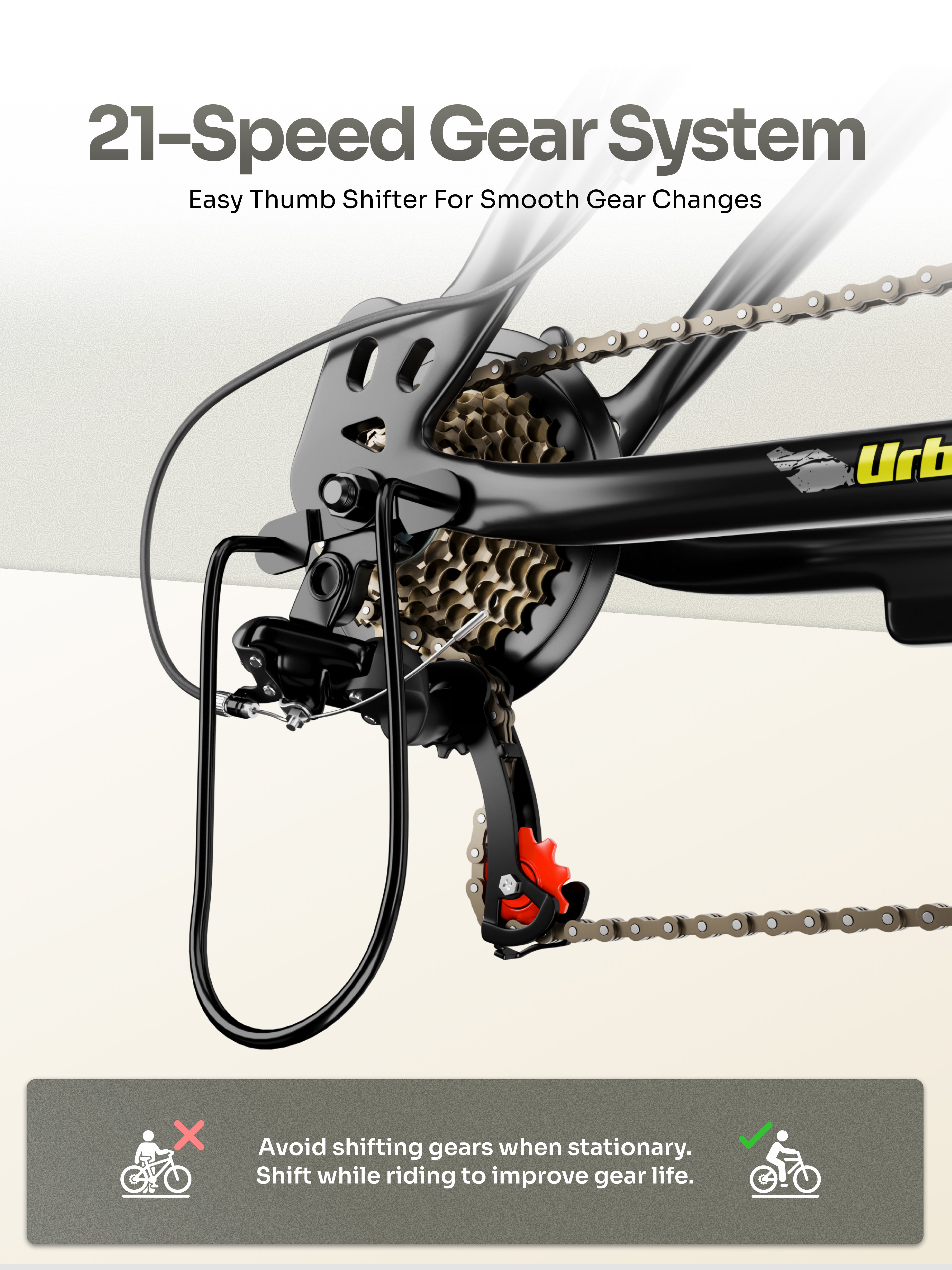 Galaxy Ultra Mountain Bike Steel 21 Speed Cycle 27.5 inch Tyre, Green With Front Suspension, Single Wall Rim and Dual Disc Brakes Ideal For 5.2 ft