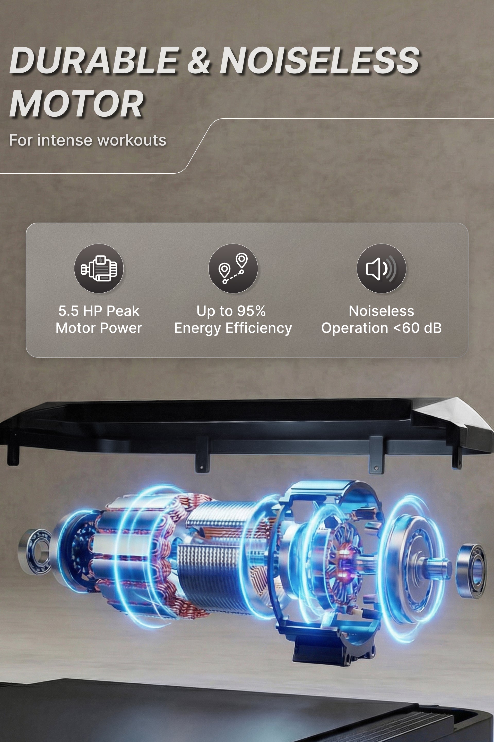 Cult Treadmill with Desk 5.5 HP Peak Motorized 3 in 1 Foldable Treadmill for Home Workout | Max User 120kg, Speed up to 12 km/hr with Adjustable & Detachable Desk with Tablet Holder