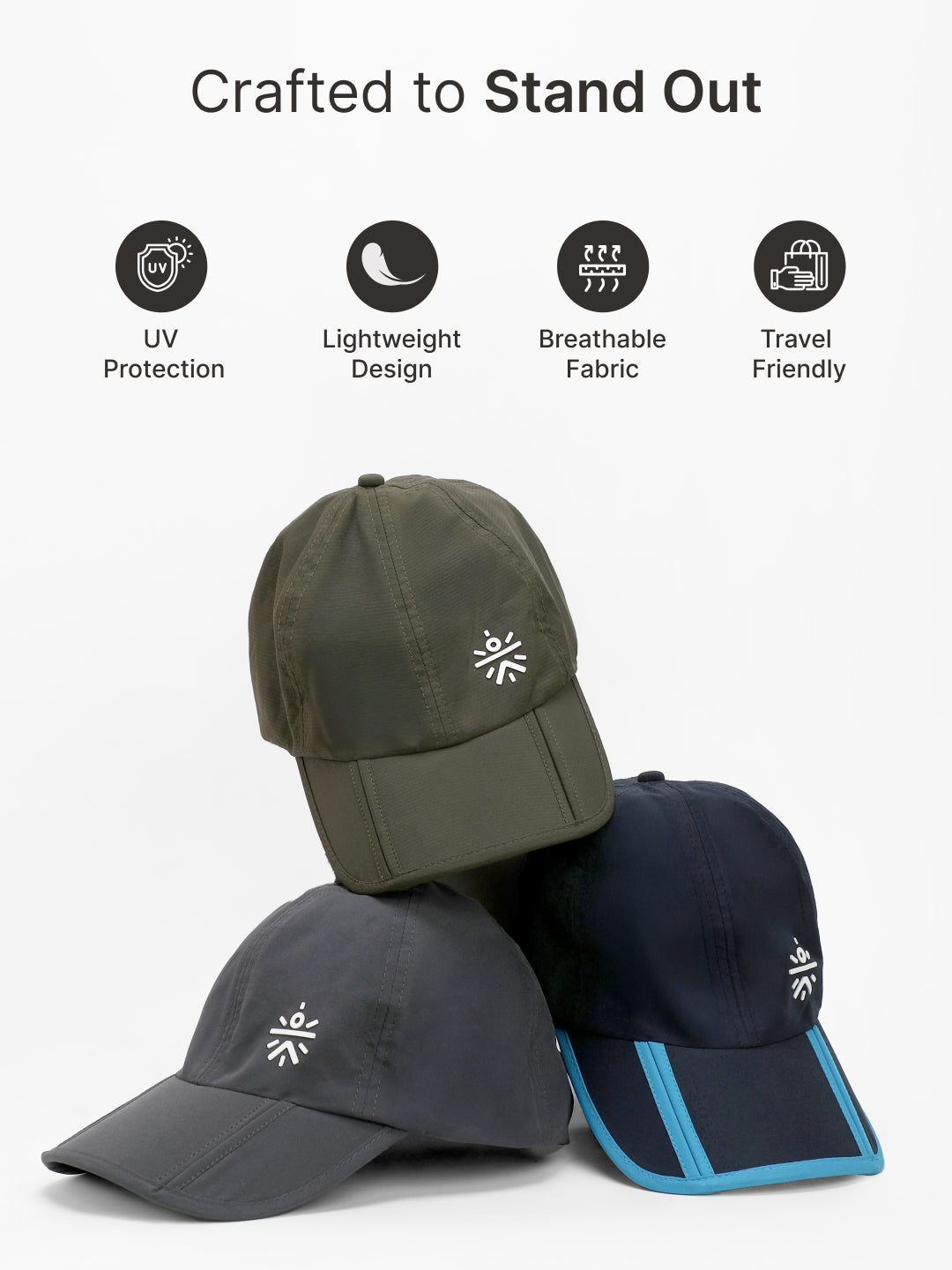 cult Foldable Cap Unisex with Adjustable Strap Blue