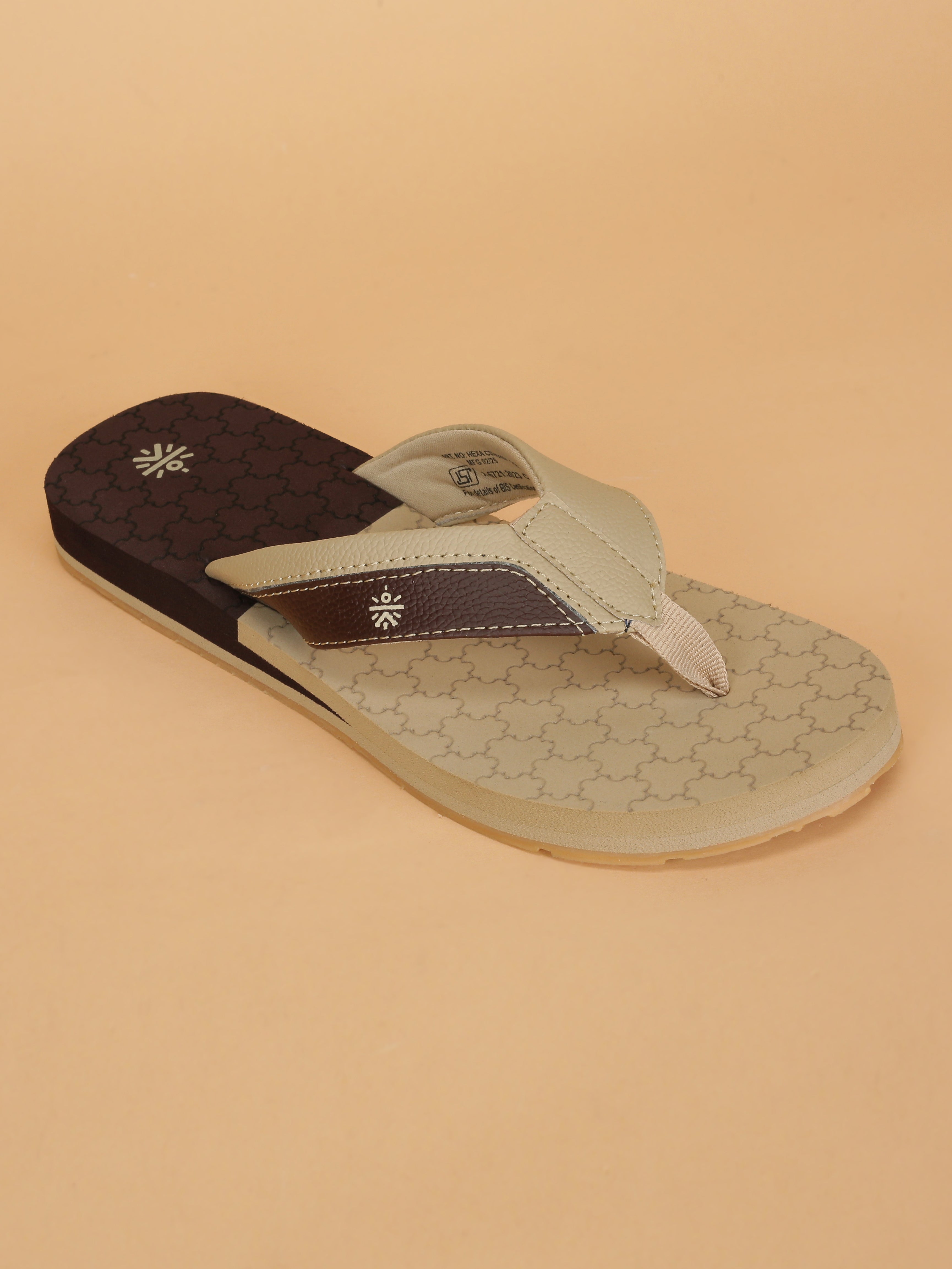 Cult Men's Hexa Flip Flops - Beige