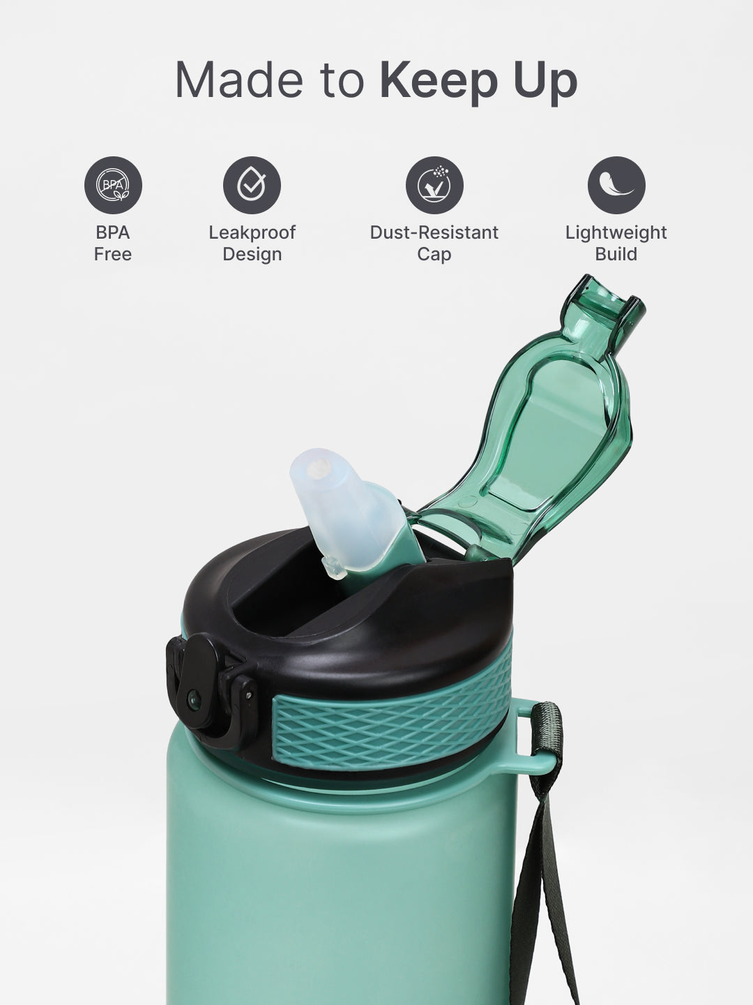 Motivational Bottle Set of 1L and 2L Green