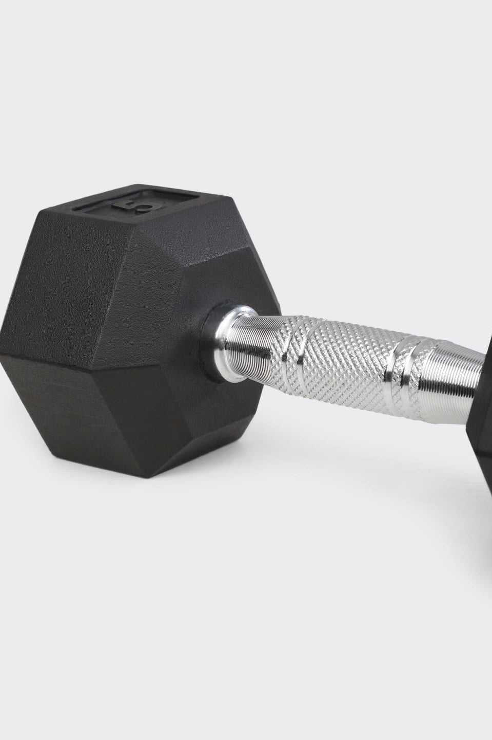 5kgx2 Hex Dumbbell | For Home Gym Exercises | Rubber coated with Chrome Handles | Black. (6 Months extended Warranty only on Cultsport.com)