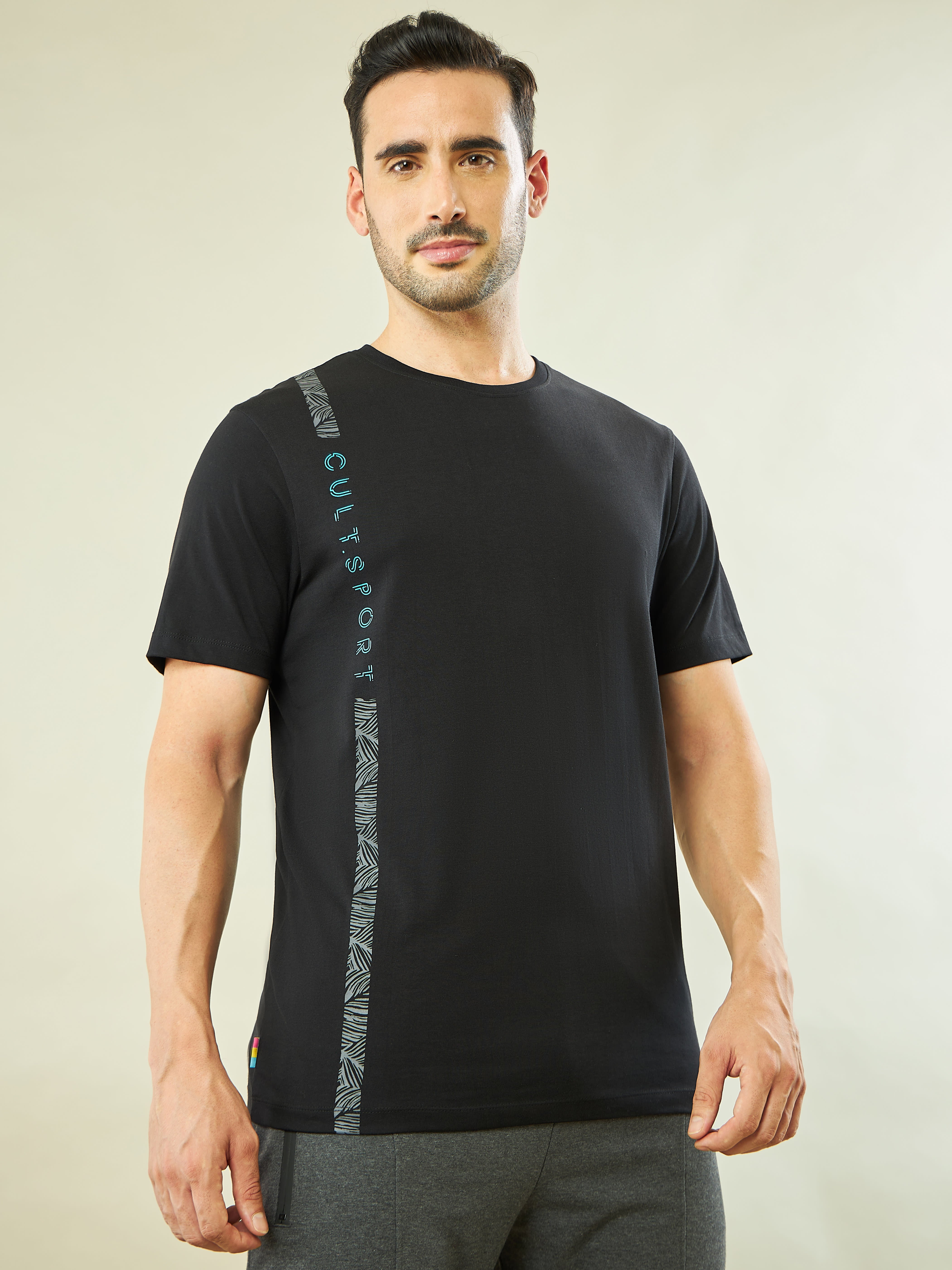 Placement Print Yoga T-shirt
