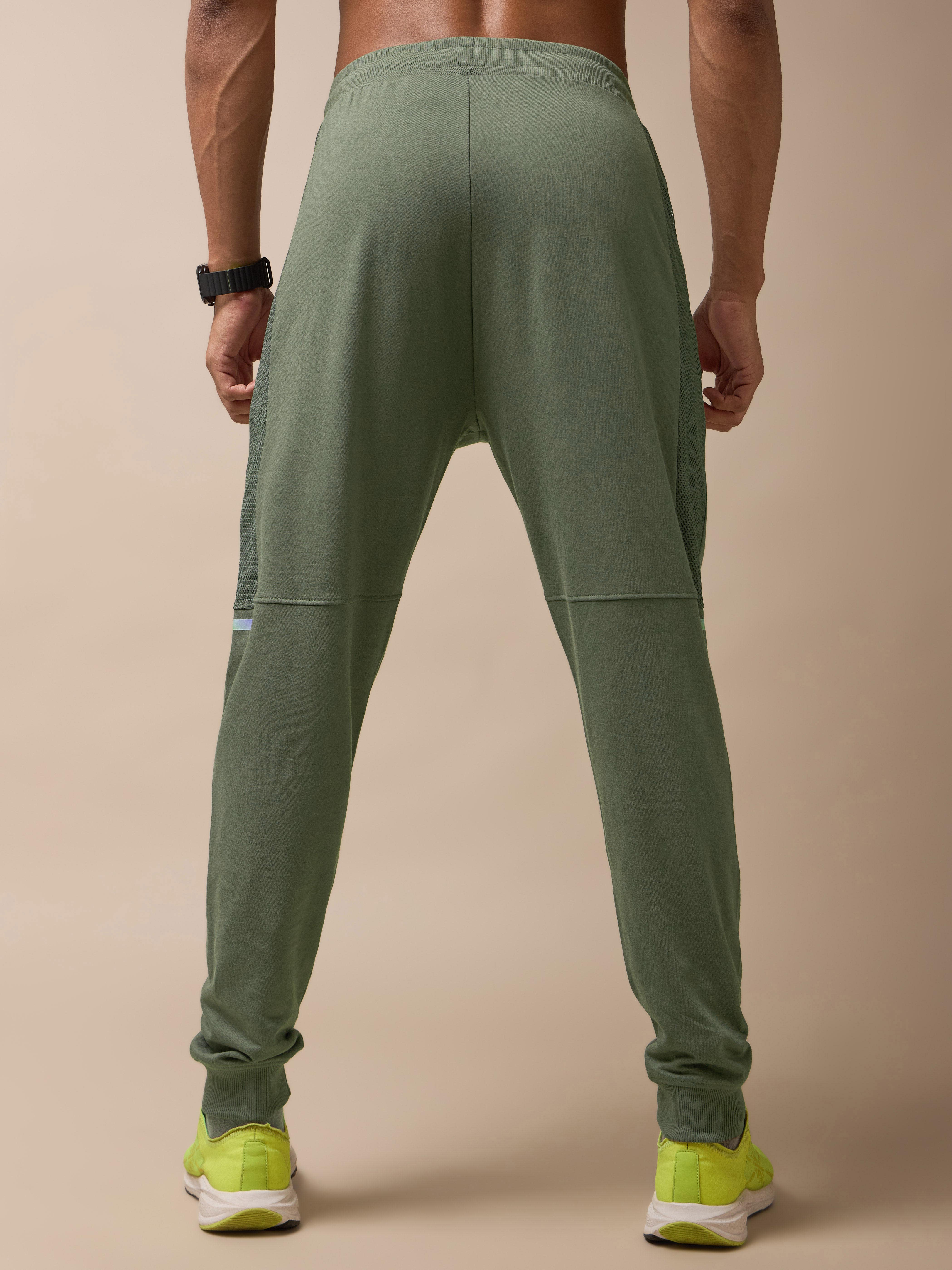 Men Olive Power Joggers