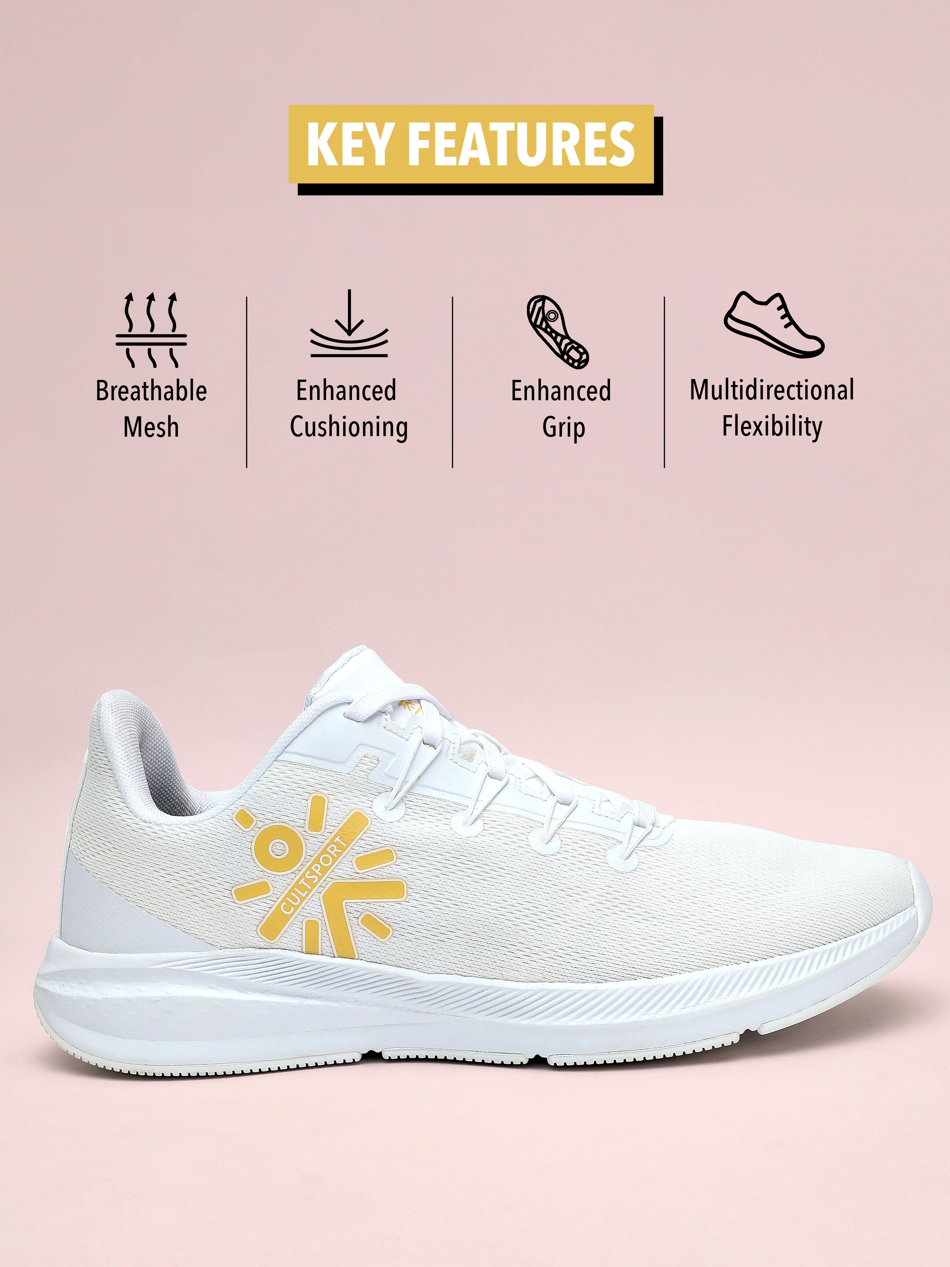 cult Firebird Men Running Shoes - White