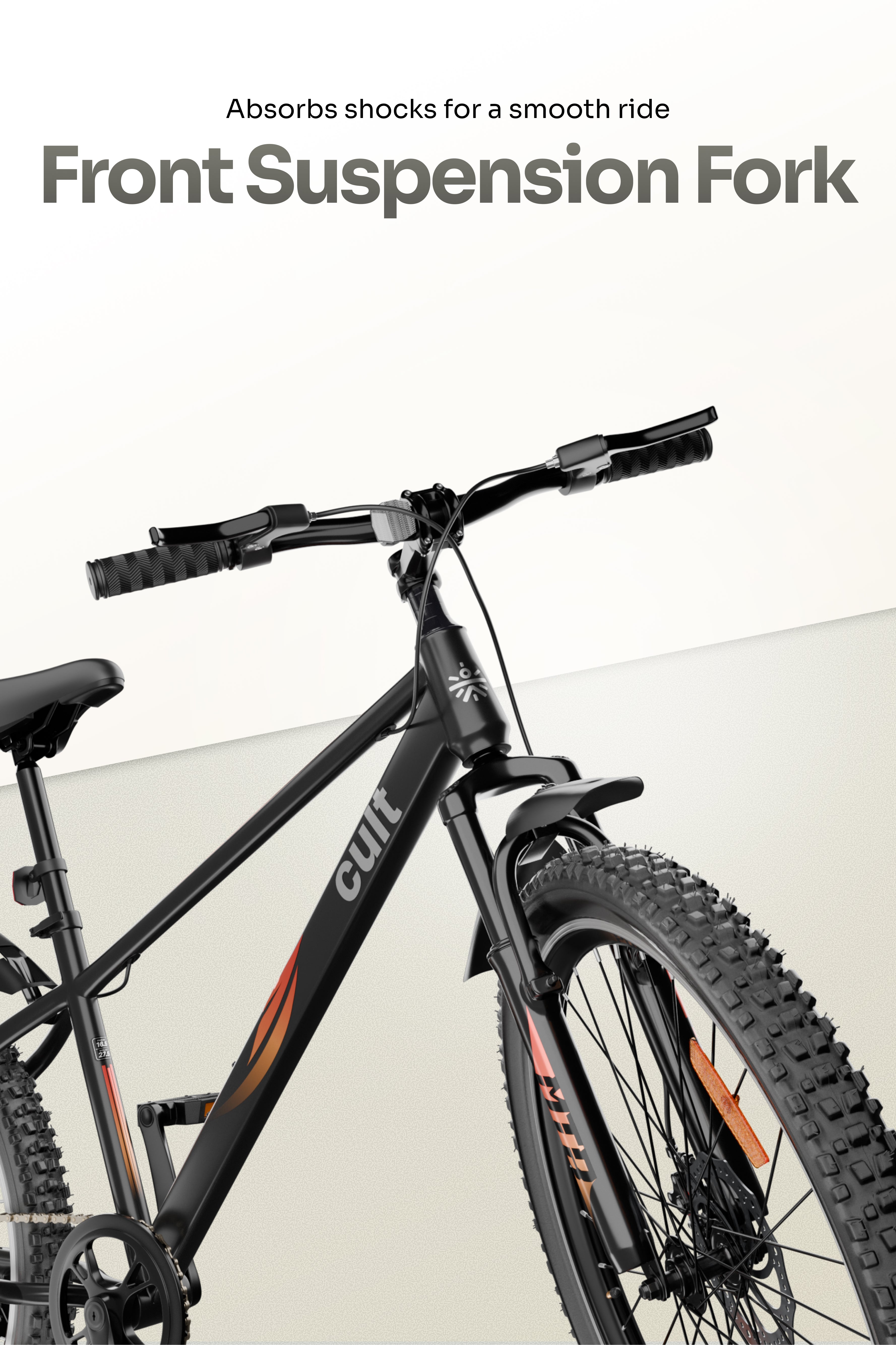 Cult Phoenix 29T Steel Mountain Bike with Dual Disc Brake and Front Suspension, Black