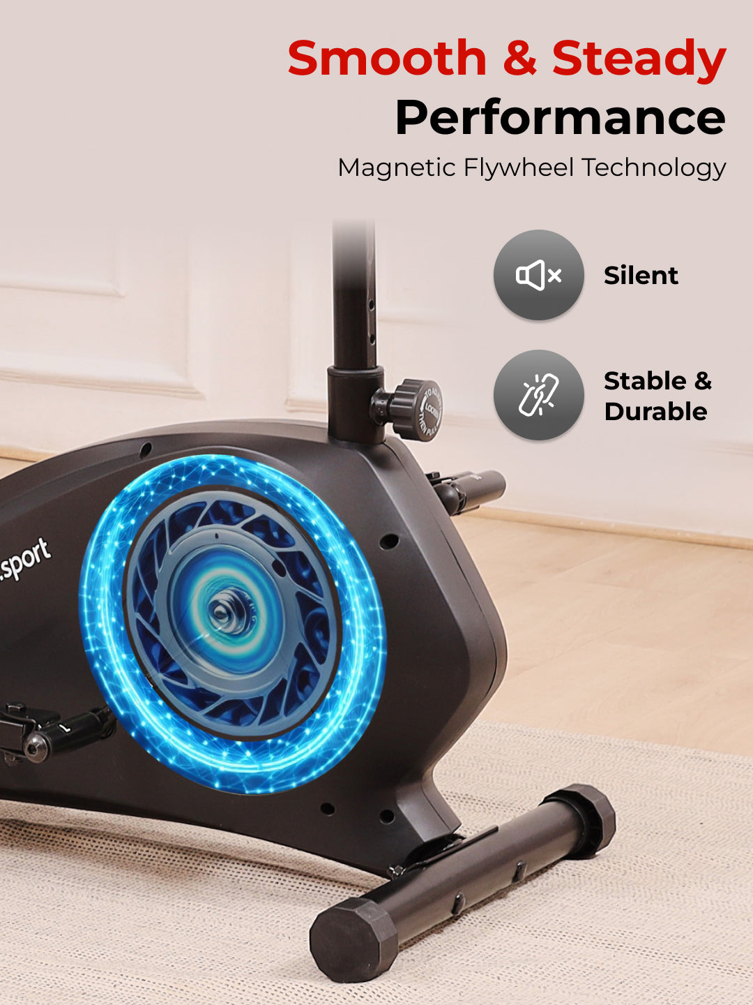 Smartcross Bern Elliptical Cross Trainer | 2kg Flywheel | Max Weight-120kg | 8 Level Magnetic Resistance (with 6 months extended warranty)
