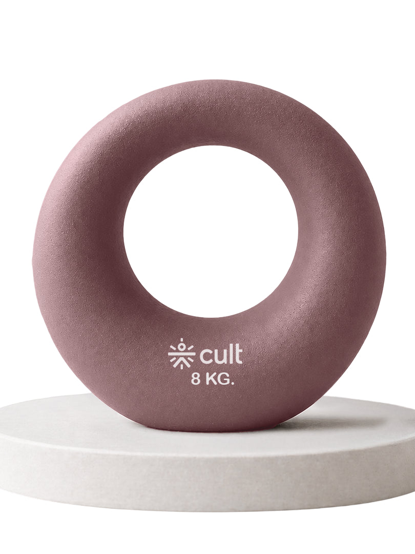 Cult Moon Kettlebell 8 Kg with Neoprene Coating, Cast Iron Core, Wide Handle & Stable Base for Strength Training & Home Workouts