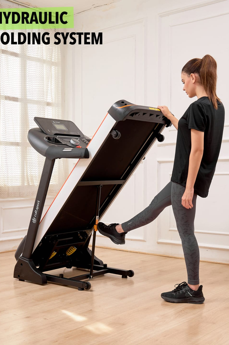 Smartrun Carson 5.5 HP Peak Treadmill | 15-level Auto-Incline | Max Weight-130kg | Max Speed-16kmph (with 6 Months Extended Warranty)