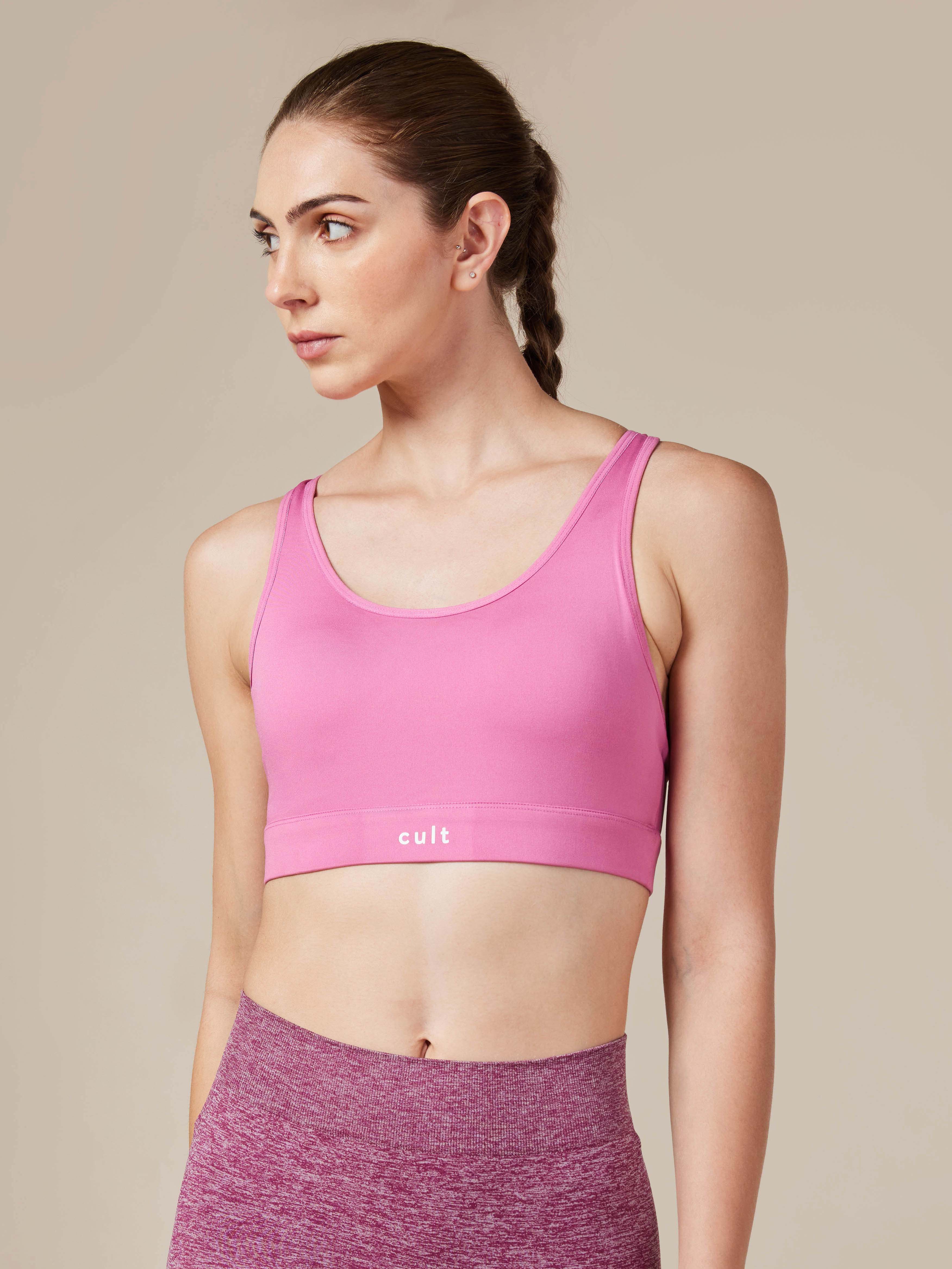 Women's Cult Pink Criss Cross Back Bra