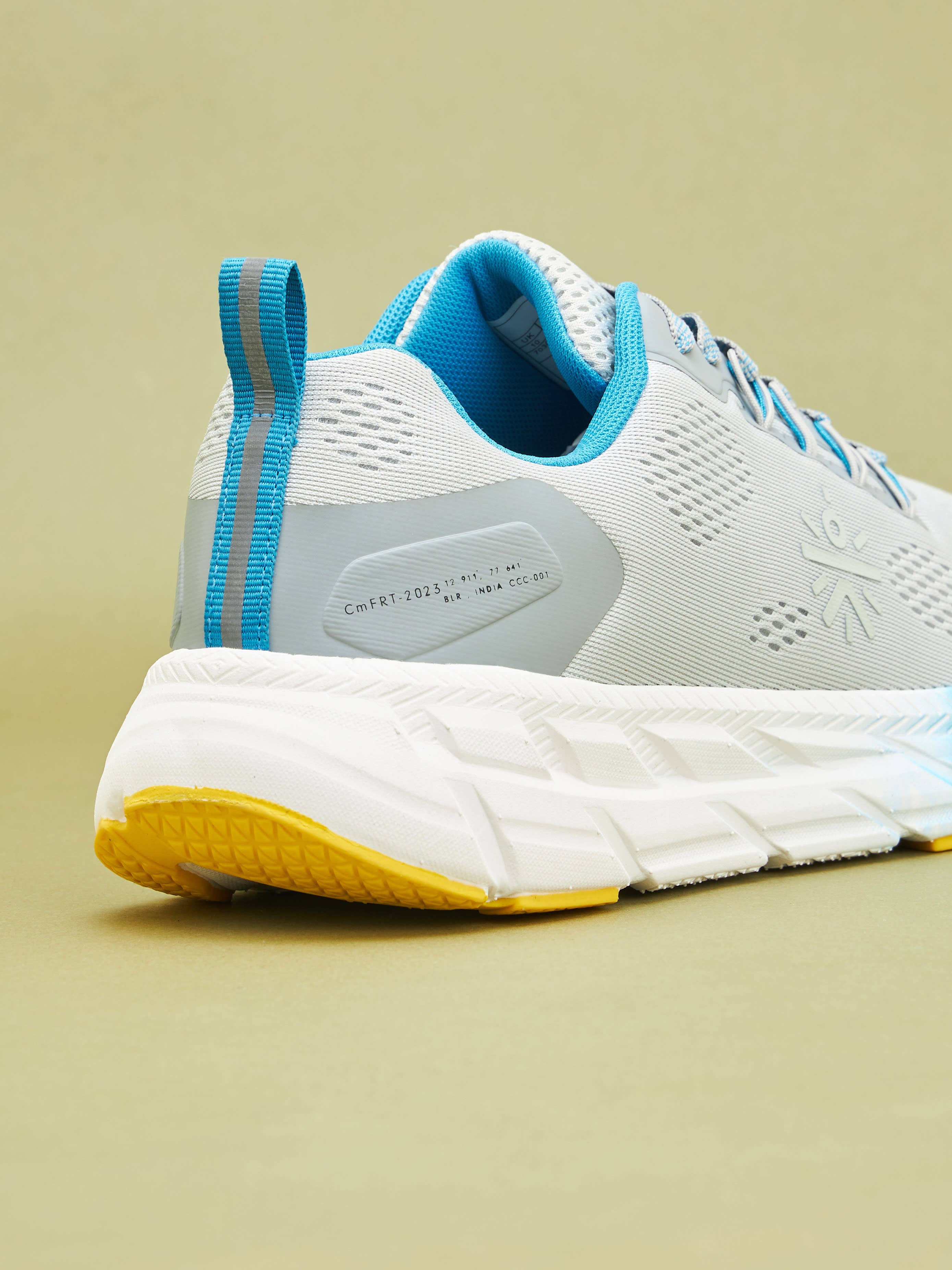 cult EZ+ Ryde Men Running Shoes - Ash Grey/Turquoise Blue