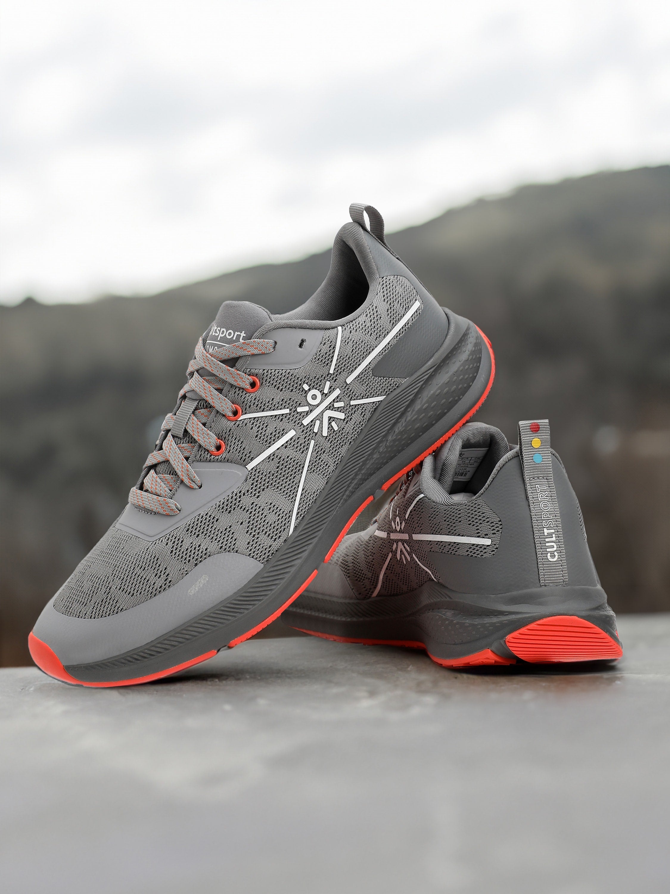 cult Flomo Men Running Shoes - Grey/Orange