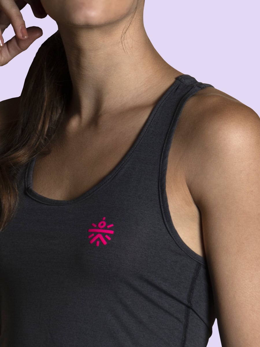 Women Vital Charcoal Tank Top