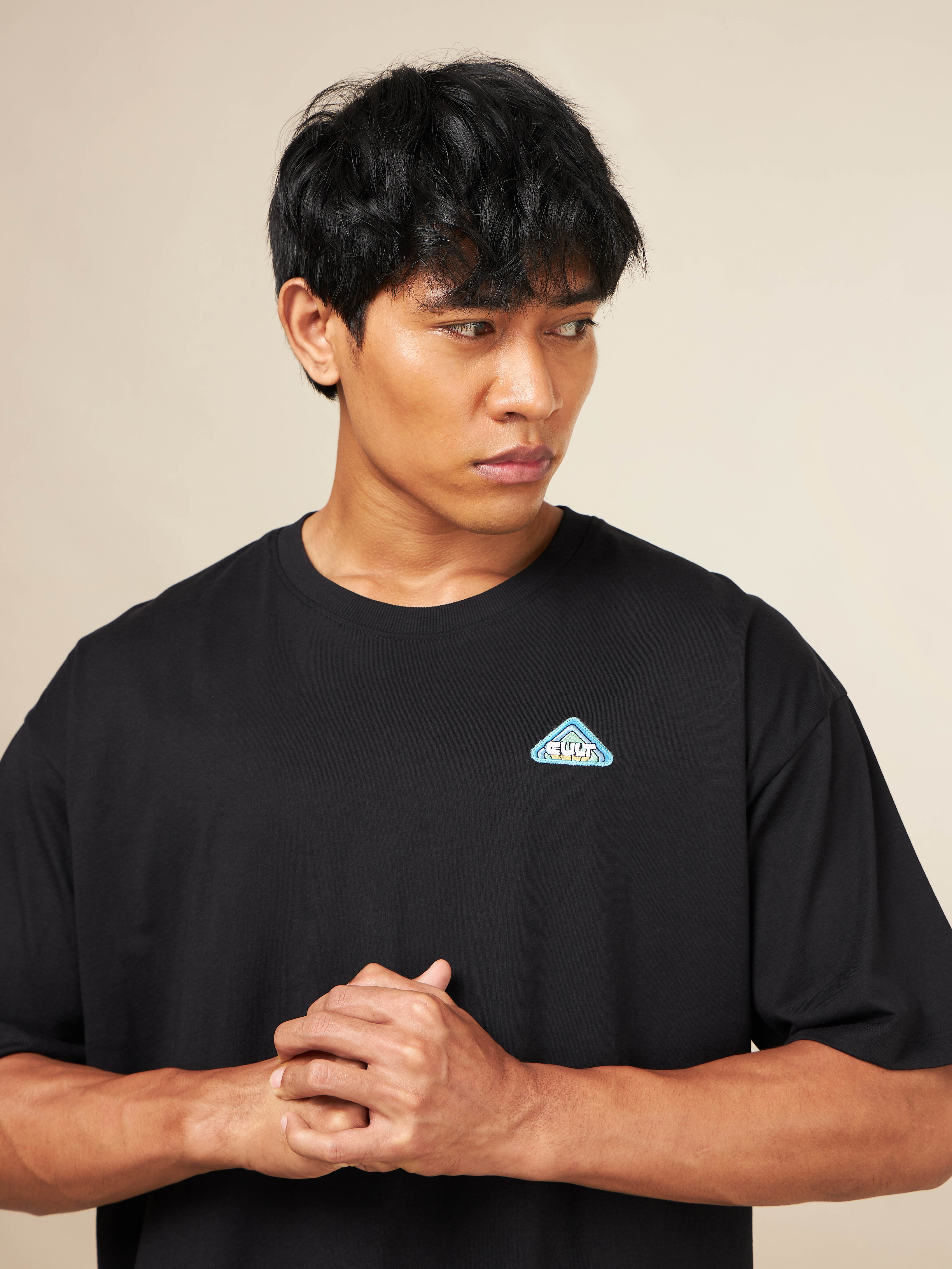 Men Black Cult Club Fan T-shirt