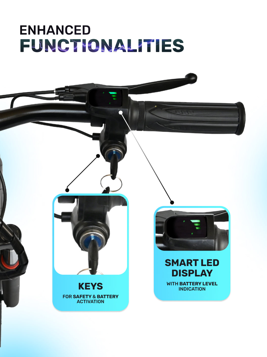 OMEGA26TBLUE with 4.5 hrs Fast Chargee , BLDC Motor 26 inches Single Speed Lithium-ion (Li-ion) Electric Cycle, Ideal for Unisex, 13+ Years