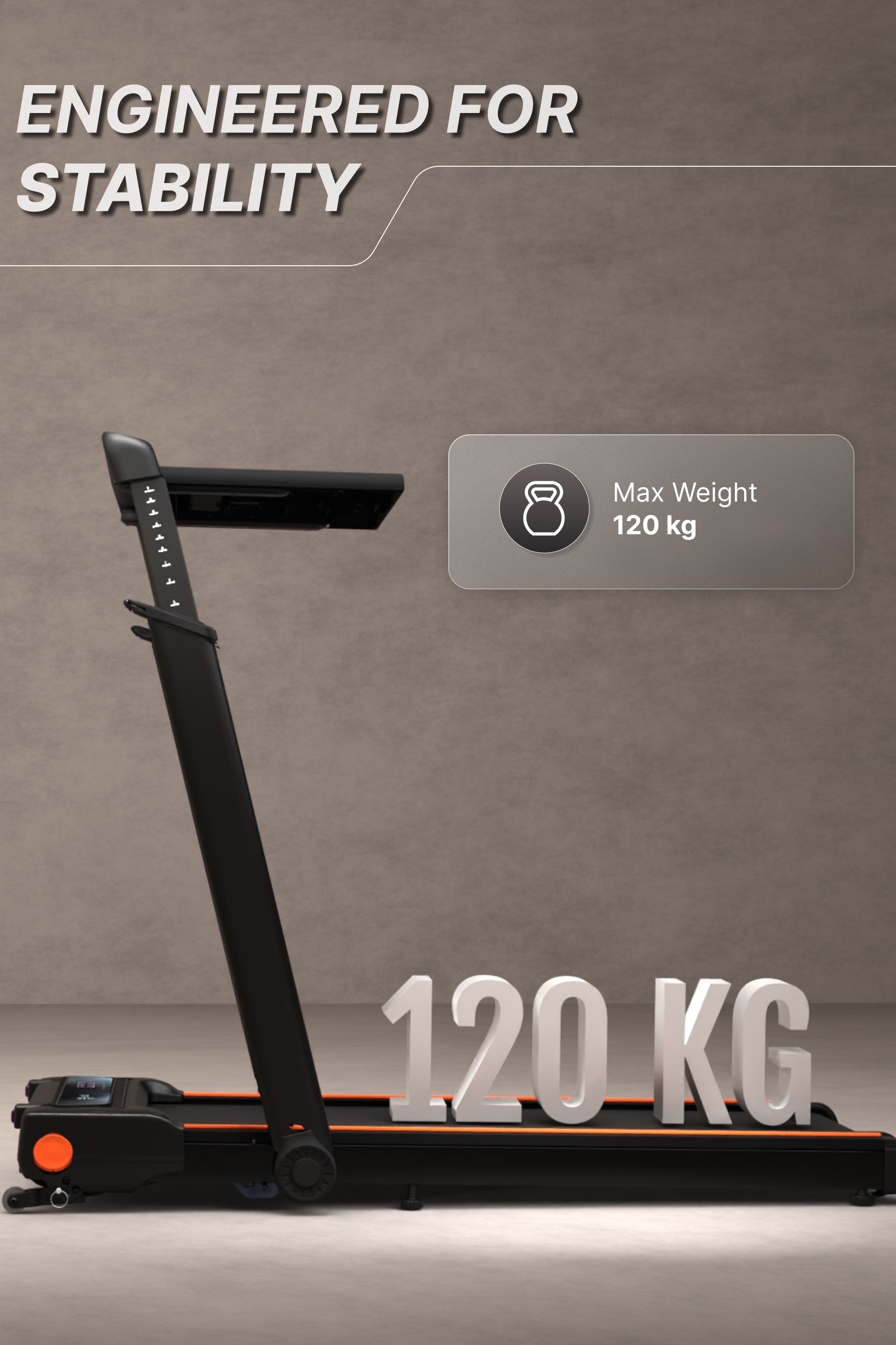 Cult Treadmill with Desk 5.5 HP Peak Motorized 3 in 1 Foldable Treadmill for Home Workout | Max User 120kg, Speed up to 12 km/hr with Adjustable & Detachable Desk with Tablet Holder