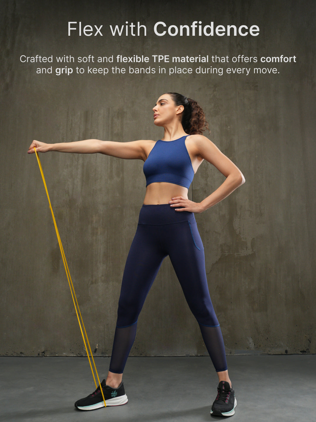 cult Resistance Band for Stretching, Pull Ups, Home Exercise Gym Workout Stretch for Men & Women Yellow 3-7kg Resistances