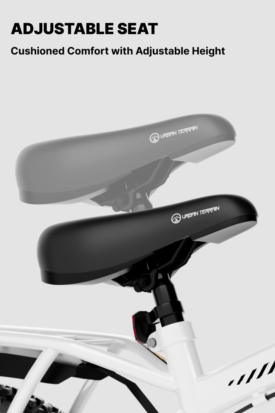 Urban Terrain Comet Pro 26T Single Speed Steel Mountain Bike with Front Suspension & Dual Disc Brakes (White)