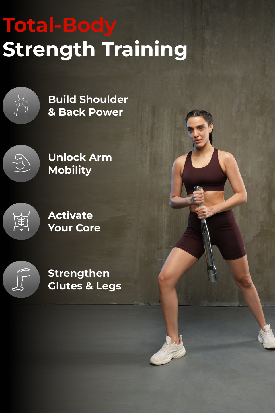 Cult 3-in-1 Adjustable Steel 7.5KG Mudgar for Full Body Training | Silver Indian Clubs (7.5 kg)