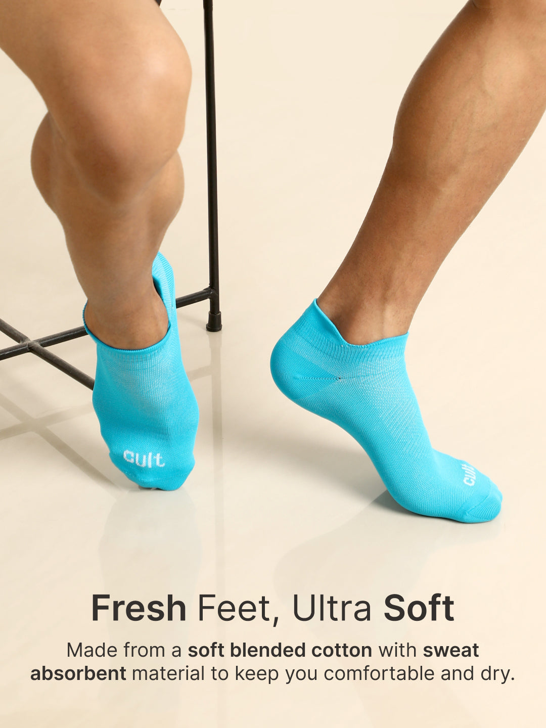 Sports Low Ankle Length Pack of 5 Orange,Navy,White,Blue & Black Men's Cotton Socks