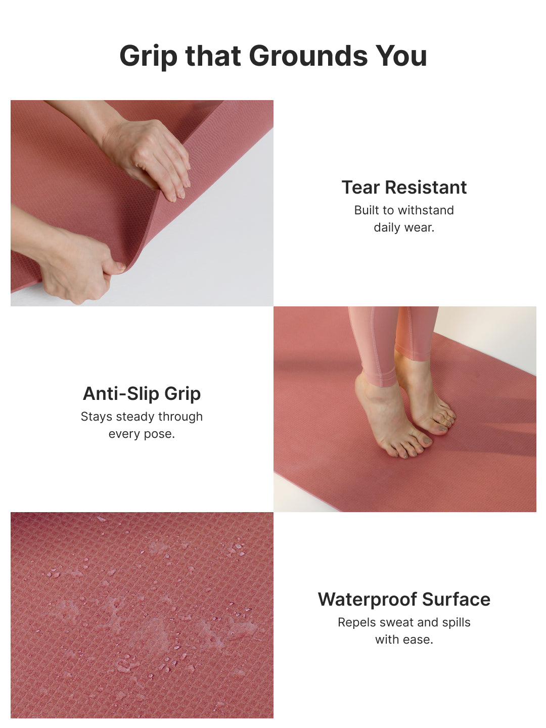 Cult Yoga Mat EVA 5mm with Carry Strap Non-Slip, Cushioned, Sweat-Resistant, Eco-Friendly Workout Mat for Home Gym & Fitness Brick