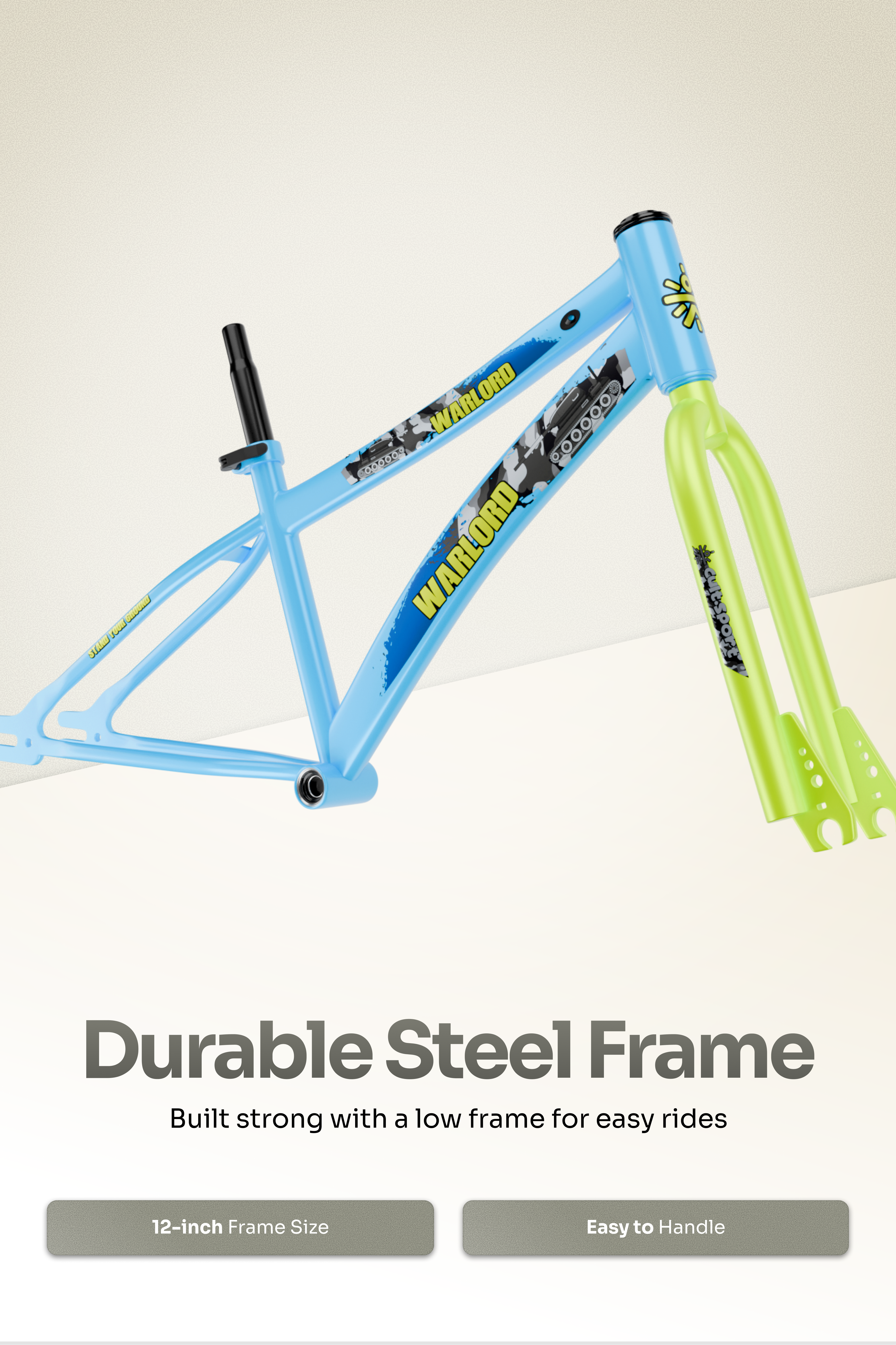 Warlord 20T Steel Frame Kids Bike Blue