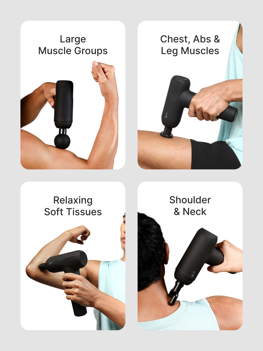 Cult Volt Neo Gun massager Silicone Head, 4000mAh Battery, Pain Relief, Deep Tissue Full Body Gun Massager