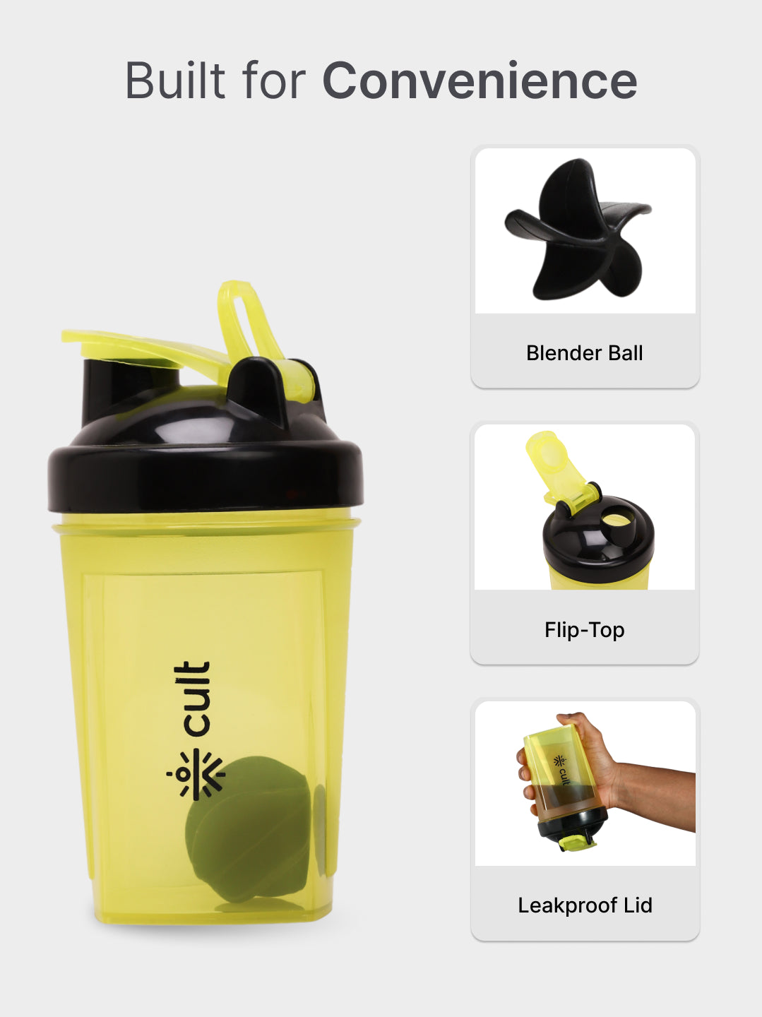 cult Micro Shaker 500ML Unisex Yellow