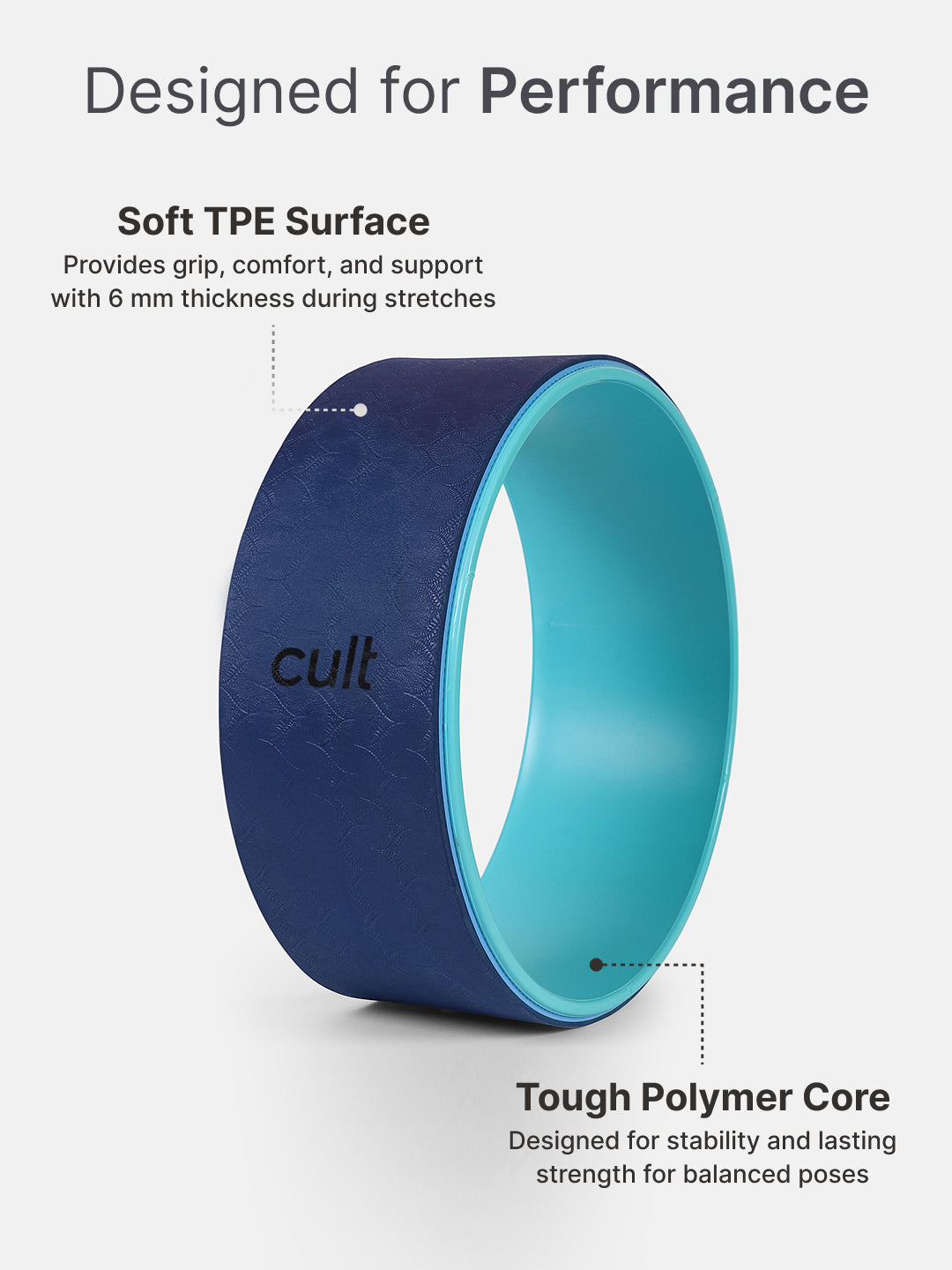 cult Yoga Wheel for Stretching and Balance Blue