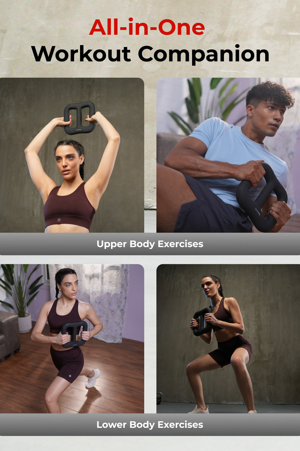 Cult MultiFlex 6KG 3-in-1 Neoprene Coated Weight | Use as Kettlebell, Dumbbell & Weight Plate | Ideal for Full Body Workouts