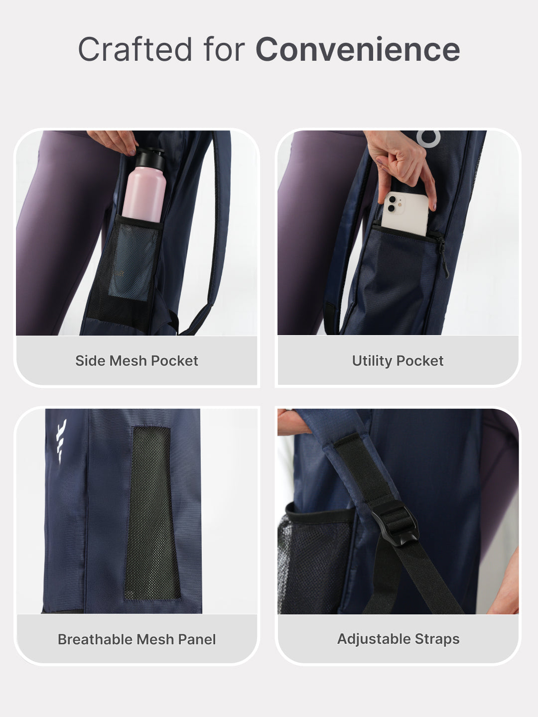 cult Yoga Bag Blue Multi Utility Pockets