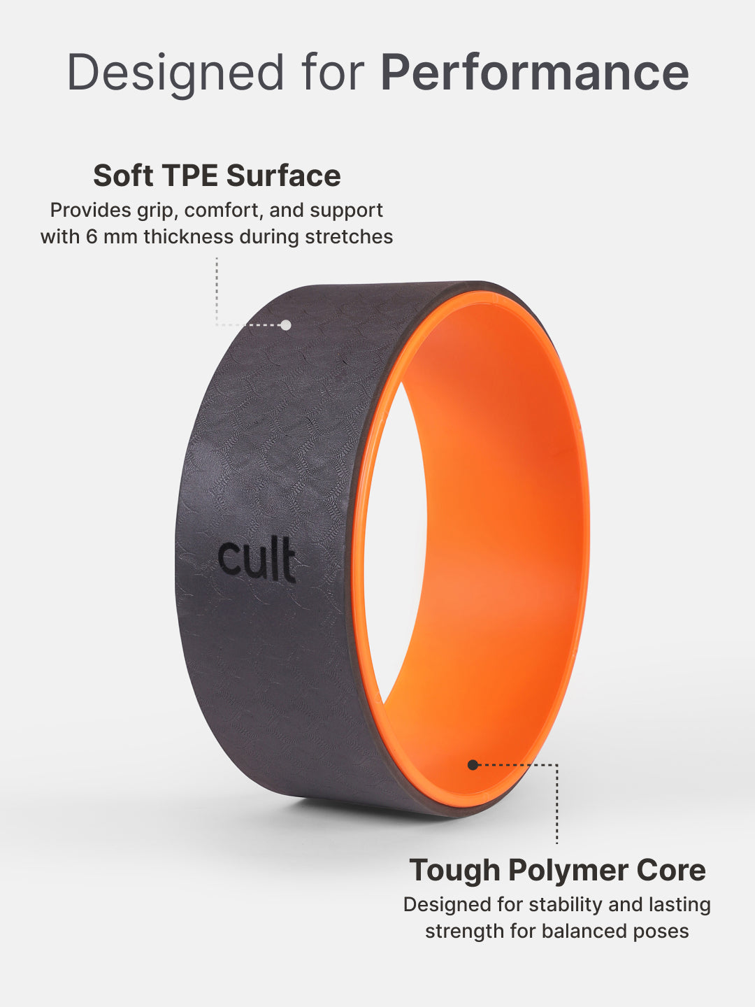 cult Yoga Wheel for Stretching and Balance Dark Grey