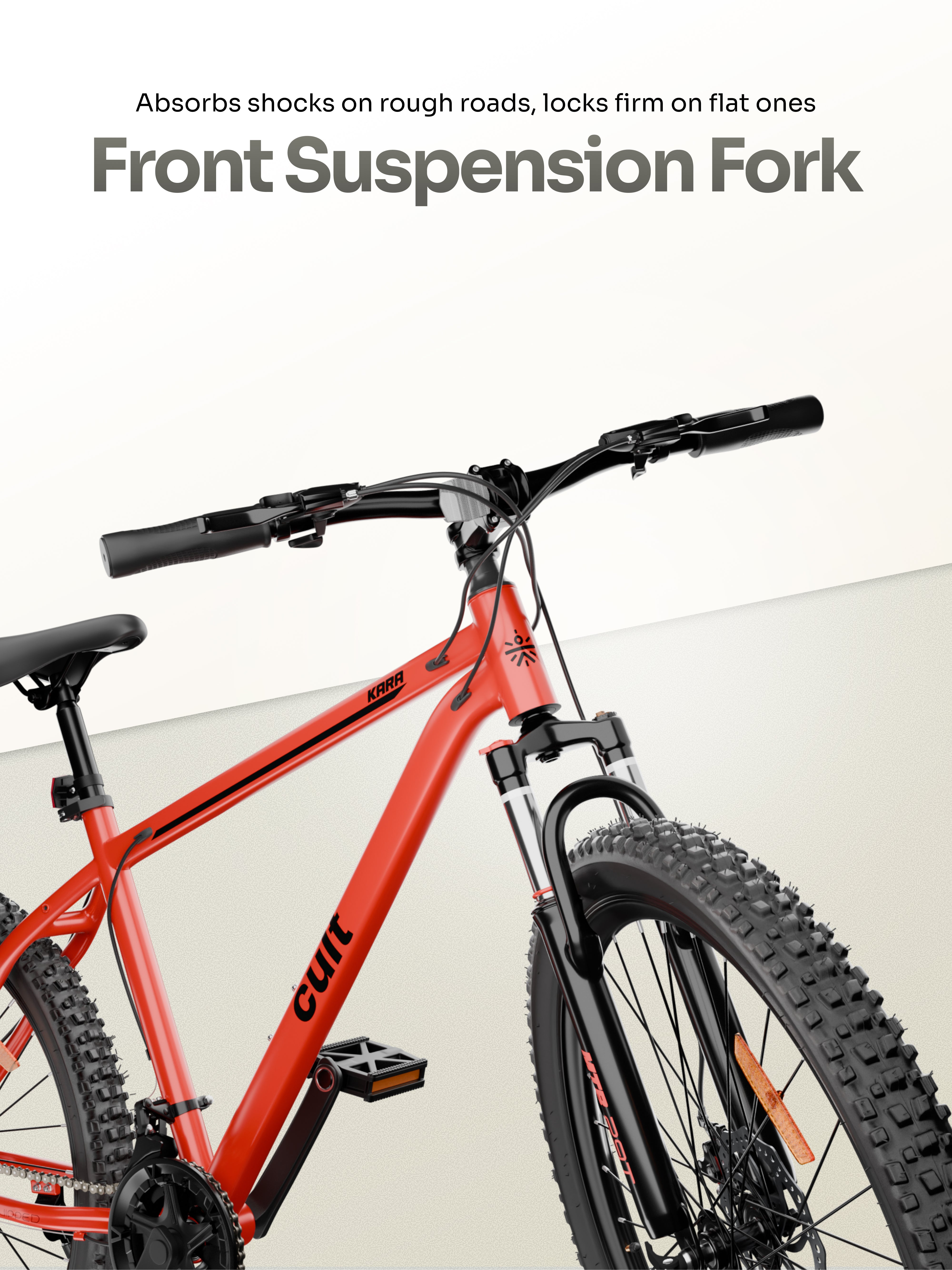 Cult Kara 29T Alloy Mountain Bike with Dual Disc Brake and Front Suspension, Red