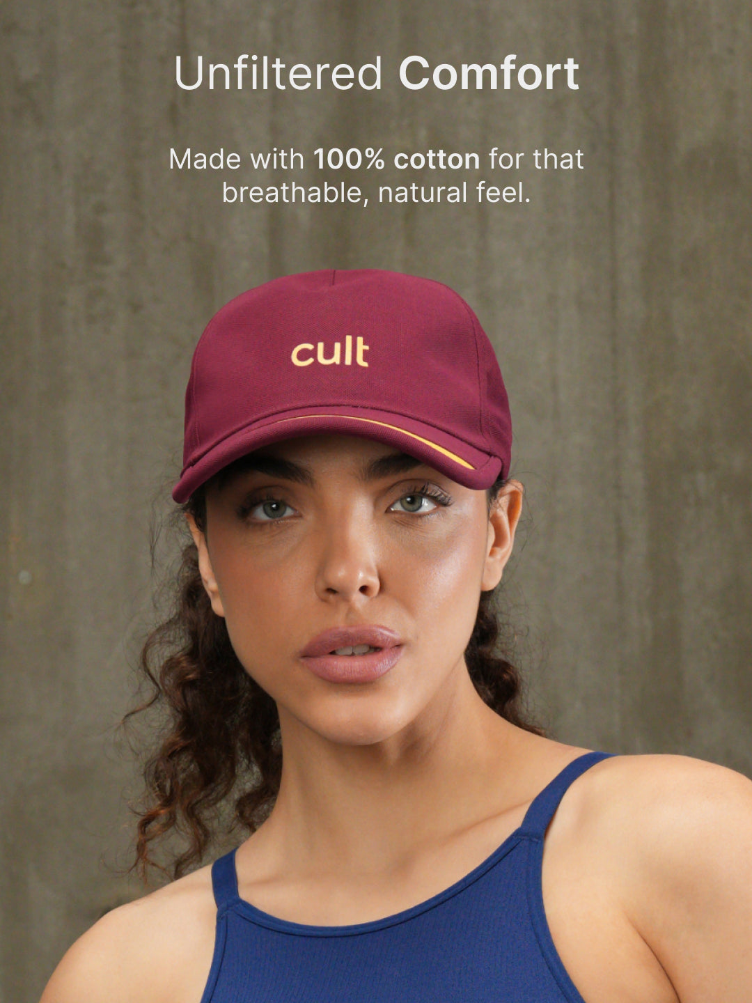 cult Front Pop Cap Red and Yellow- Unisex Adjustable Cap for Men & Women