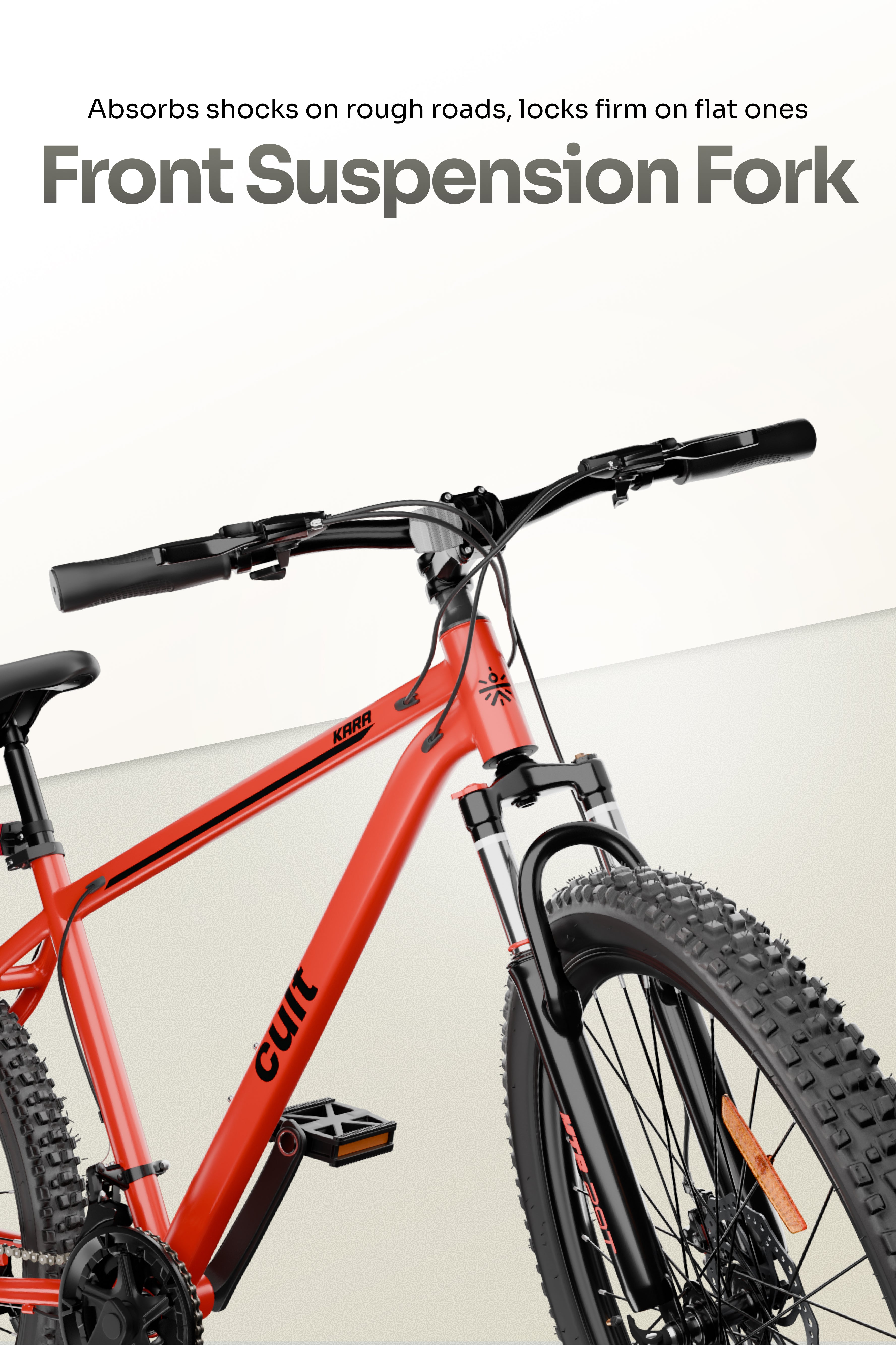 Cult Kara 29T Alloy Mountain Bike with Dual Disc Brake and Front Suspension, Red