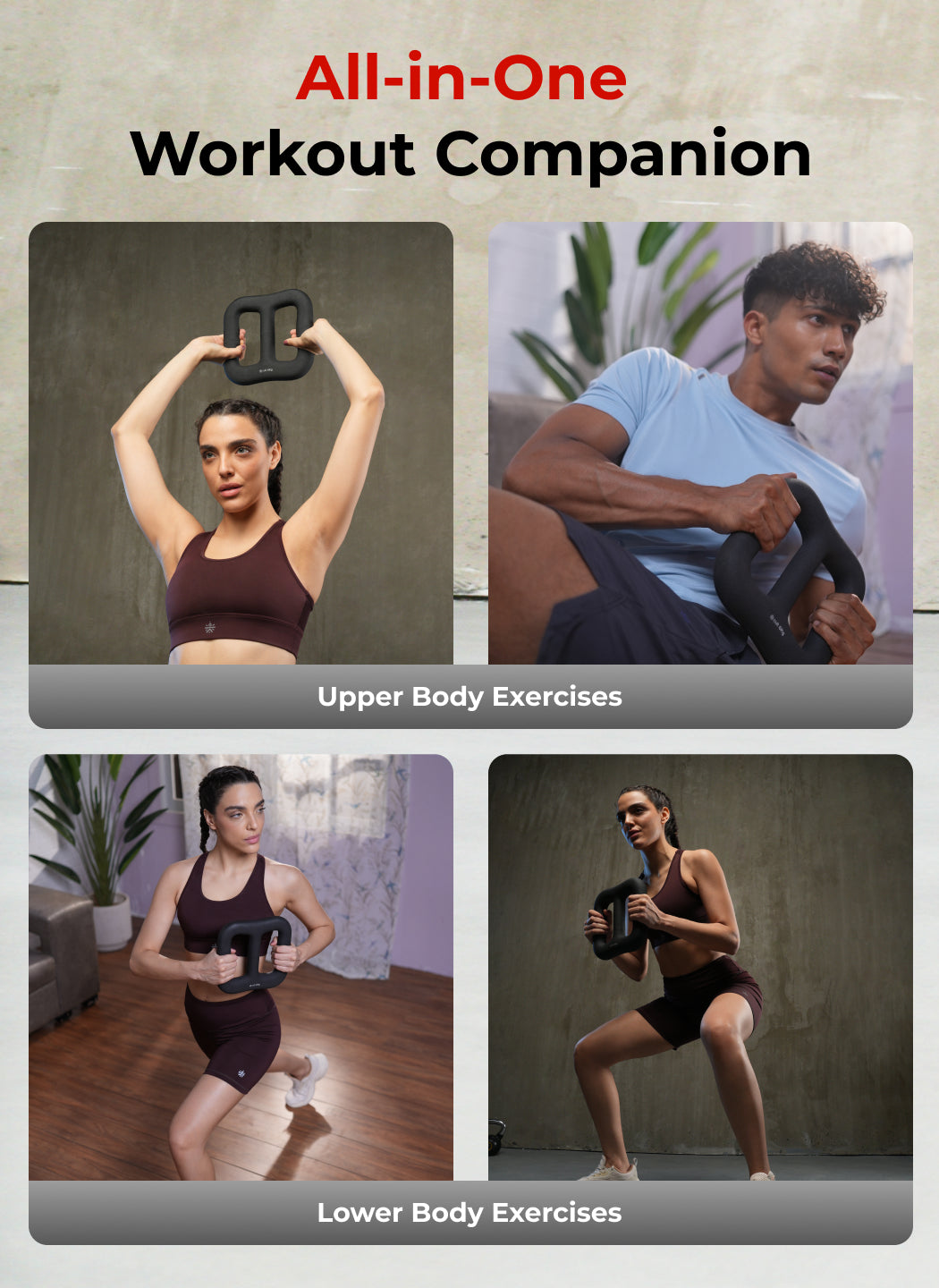 Cult MultiFlex 4KG 3-in-1 Neoprene Coated Weight | Use as Kettlebell, Dumbbell & Weight Plate | Ideal for Full Body Workouts