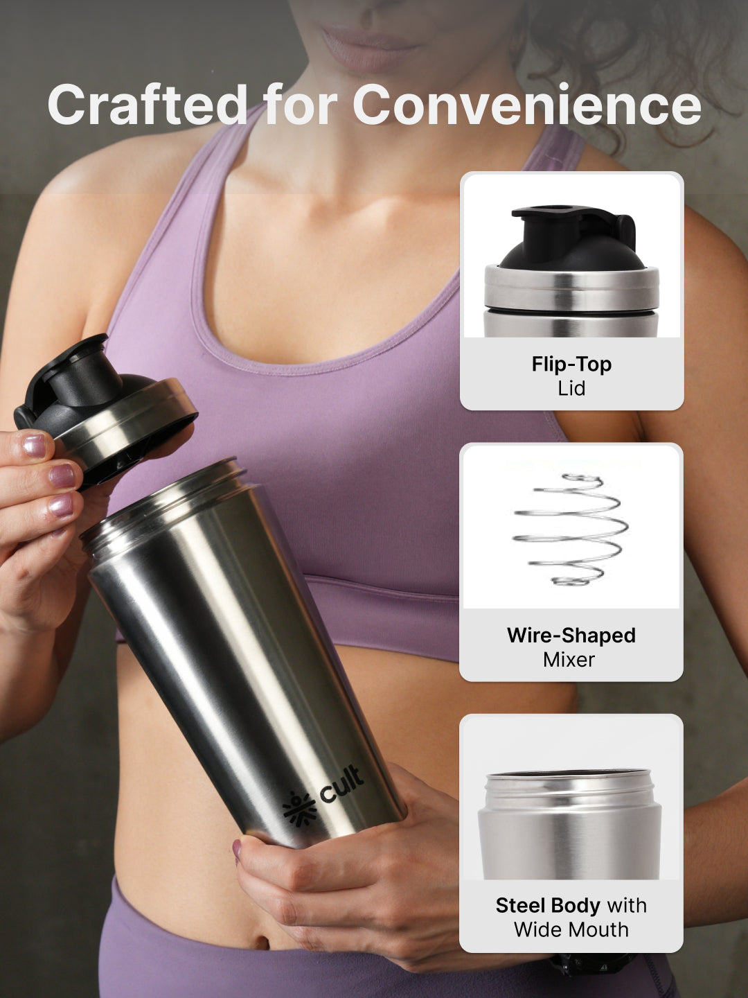 cult Steel Shaker 700ml Silver