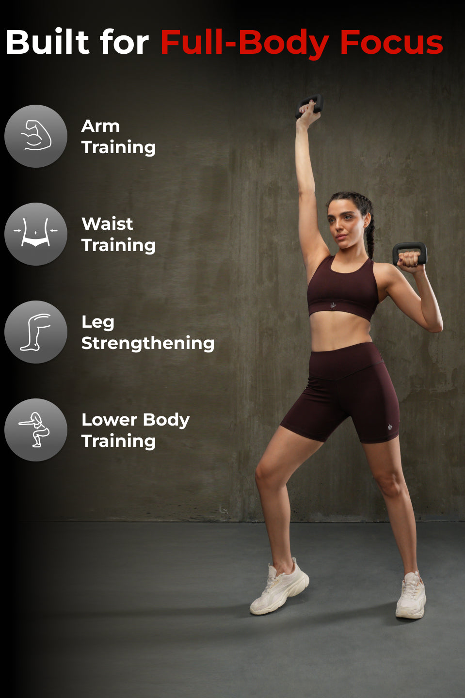 Cult UniFlex 1Kg x 2 Neoprene Hand Dumbbells | Anti-Slip Weights for Aerobics & Home Workouts