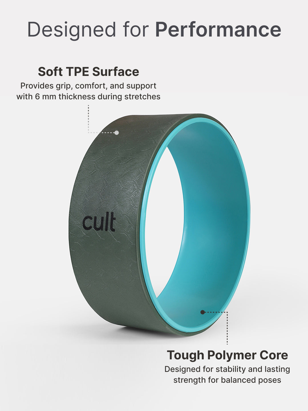 cult Yoga Wheel for Stretching and Balance Green