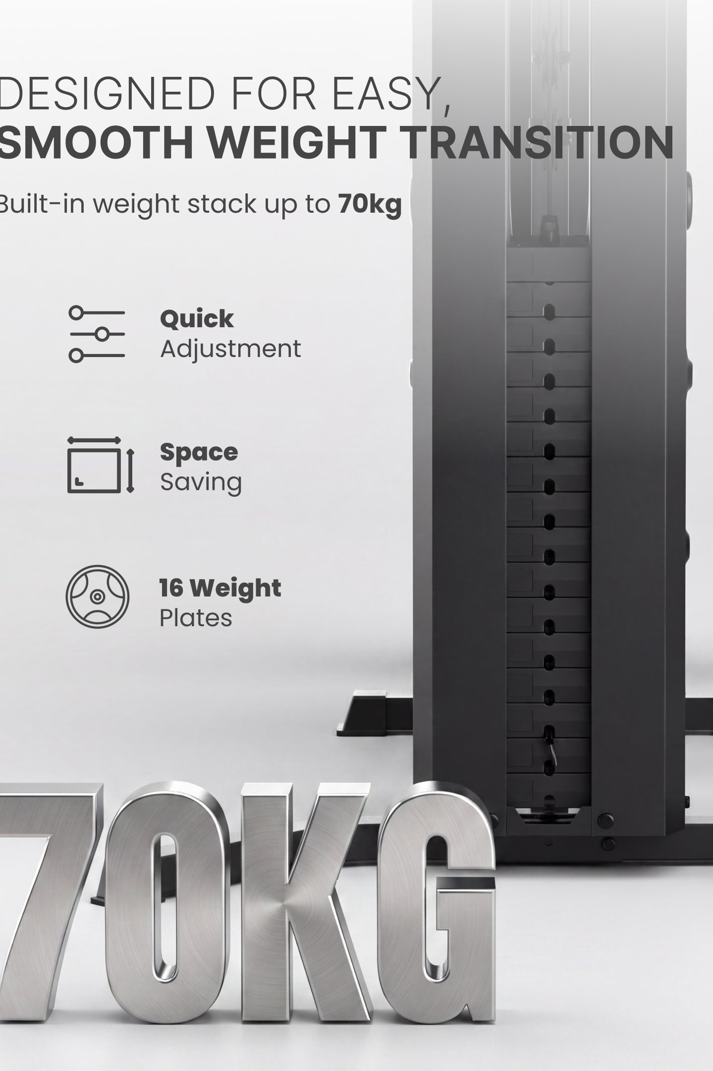 Cult Home Strength Multi Gym Machine | 70 kg Weight Stack | Multi Exercises | High, Mid & Low Pulley | Adjustable Seat | All-in-One Home Gym Equipment for Full Body Strength Training