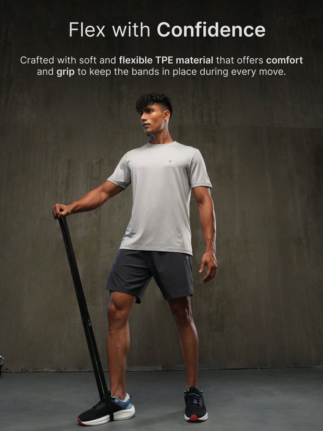 cult Resistance Band for Stretching, Pull Ups, Home Exercise and Gym Workout Stretch for Men & Women Black (11-30kgs Resistance)