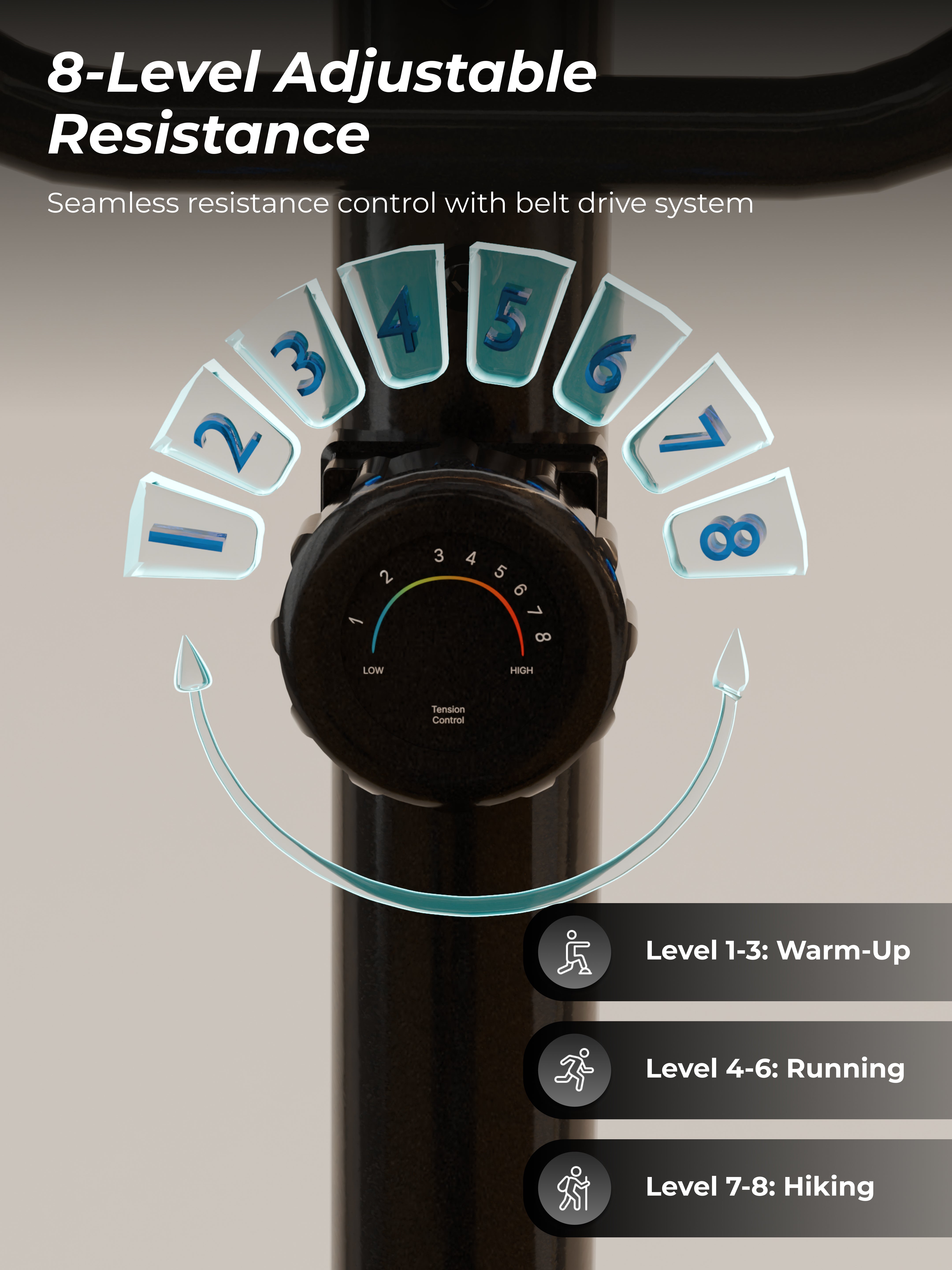 Cult SmartBikeBariPro Magnetic Recumbent Bike| 8Kg Flywheel | Max Weight: 150Kg | Home Use Recumbent Exercise Bike