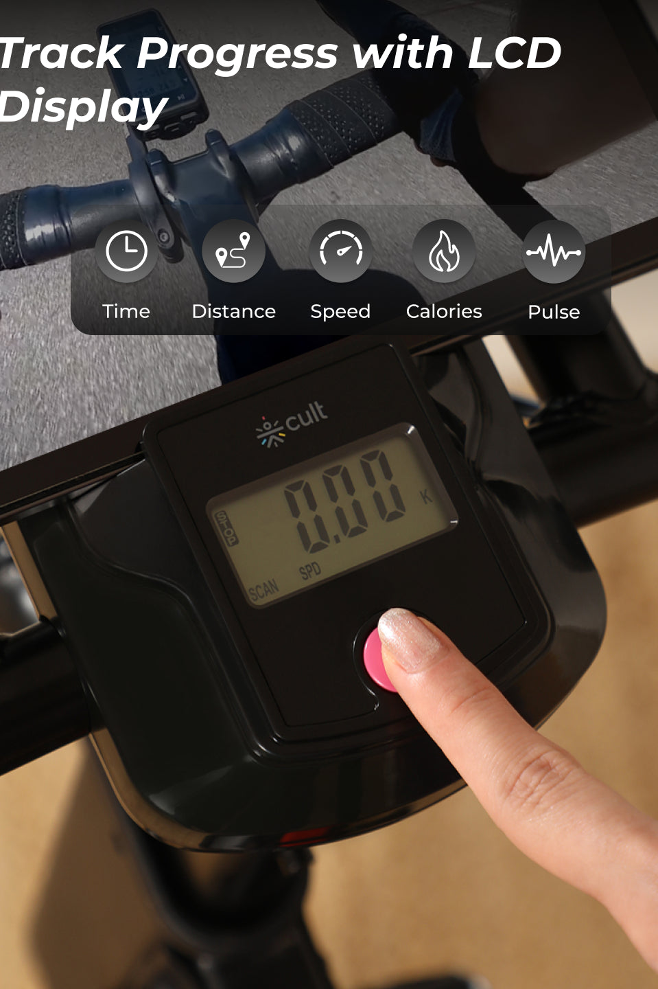 Cult SmartSpinVolt Magnetic Spin Bike | 10Kg Flywheel | 140kg Max Weight | Home Use Exercise Bike