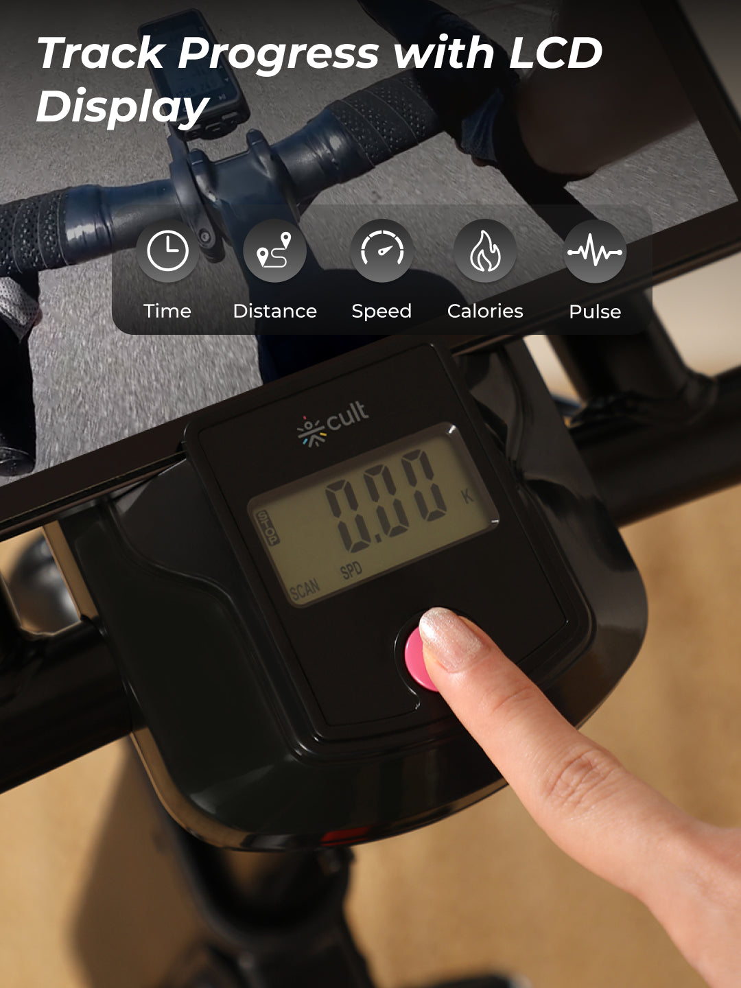 Cult SmartSpinVolt Magnetic Spin Bike | 10Kg Flywheel | 140kg Max Weight | Home Use Exercise Bike