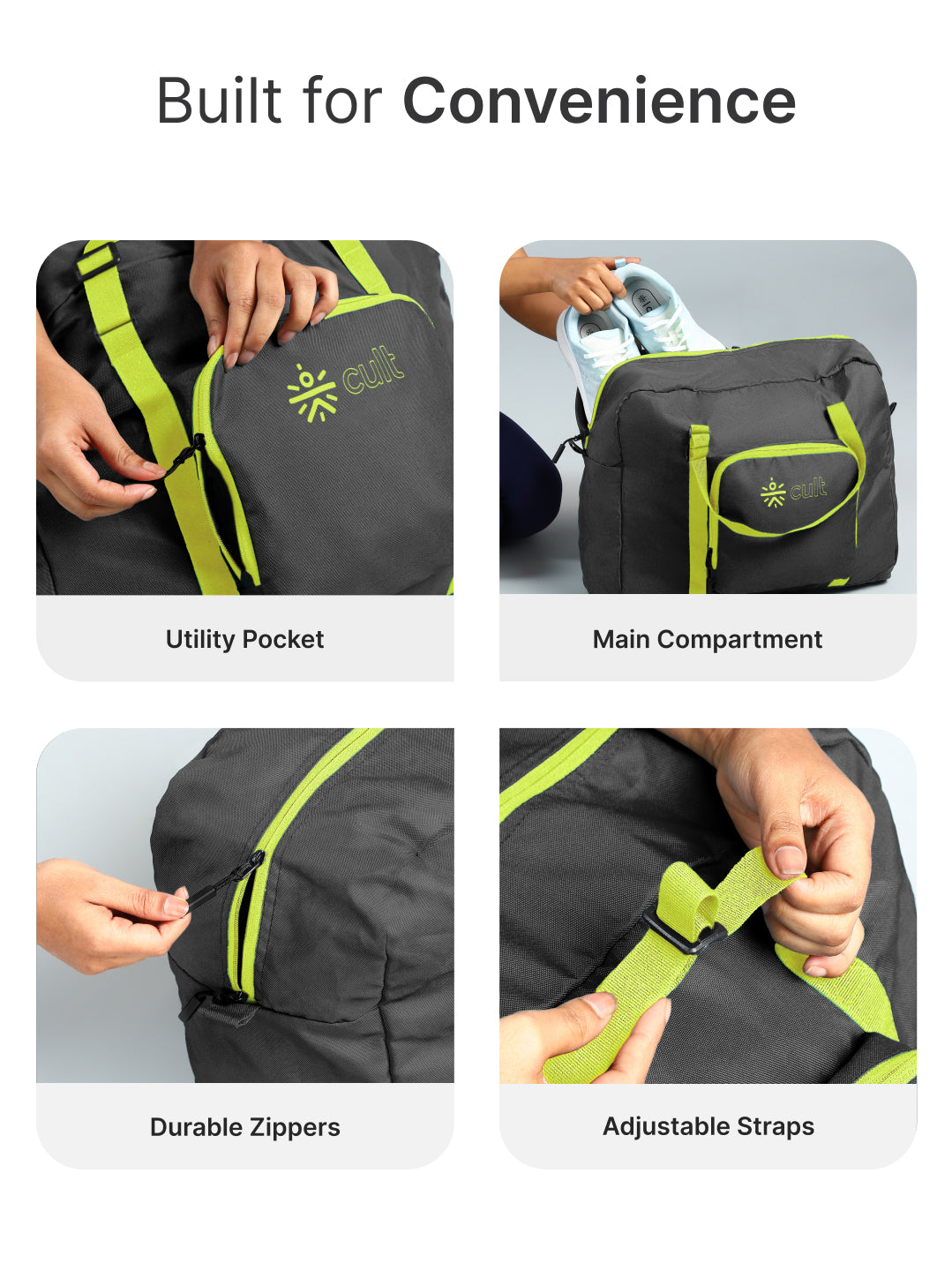 cult Foldable Duffle Bag 30L Olive