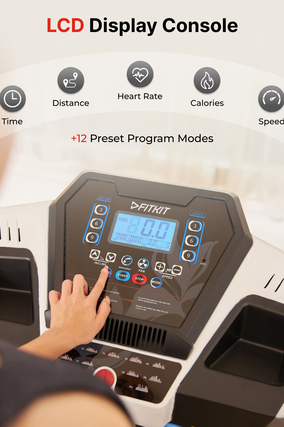 FT200M 4.5 HP Peak BLDC Treadmill | 15-level Auto-Incline & Massager | Max Weight-110kg | Max Speed-16kmph (with 6 Months extended warranty)