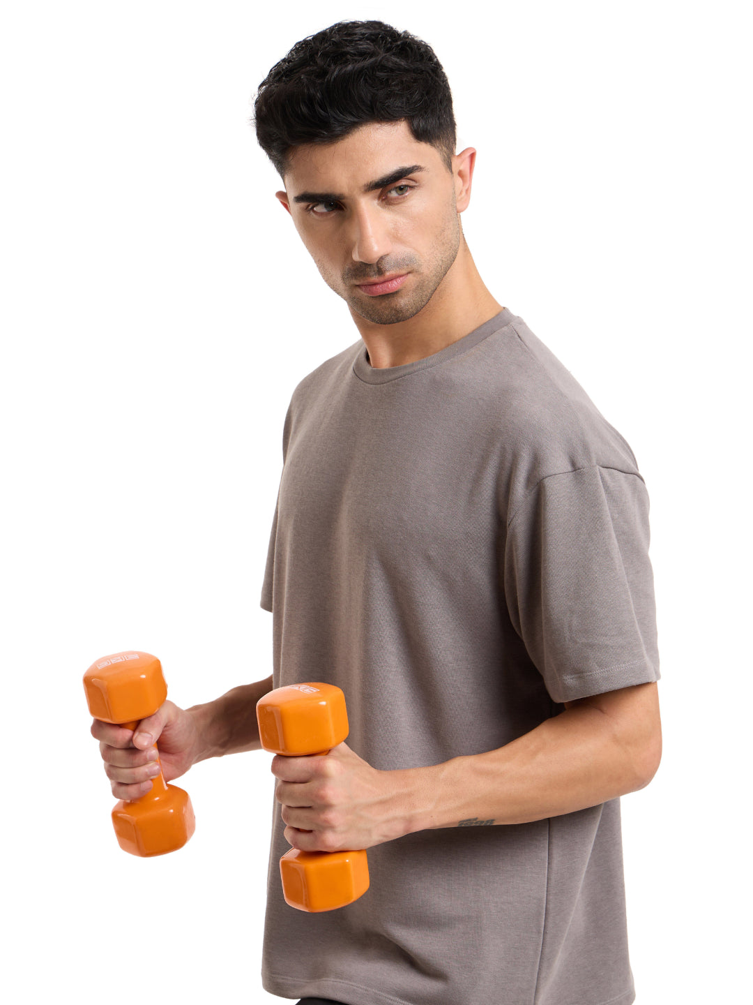 Cult 3KGx2 Vinyl Dumbbells For Home & Gym Exercises (Orange)