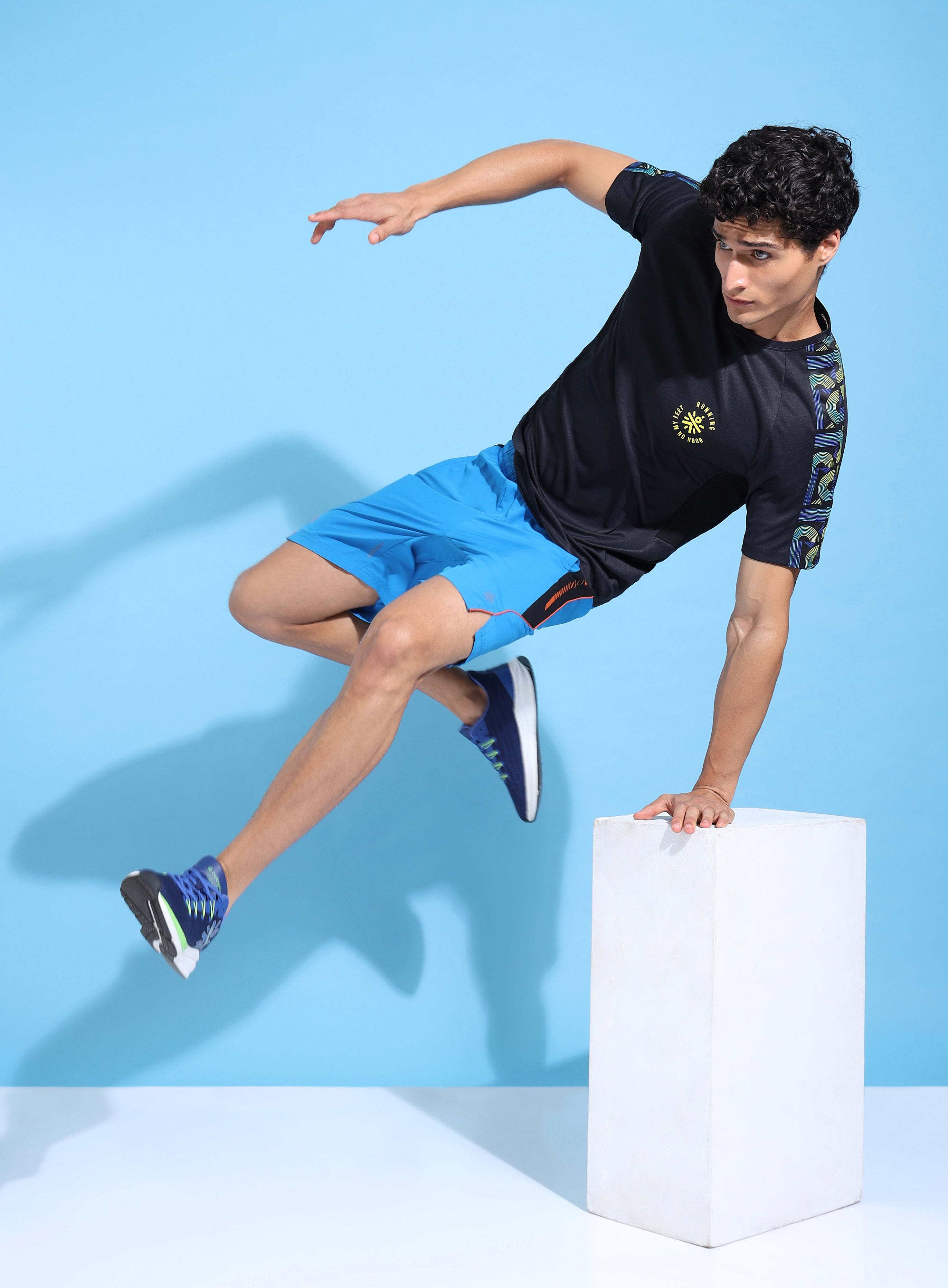 Panelled T-shirt with Sleeve Taping