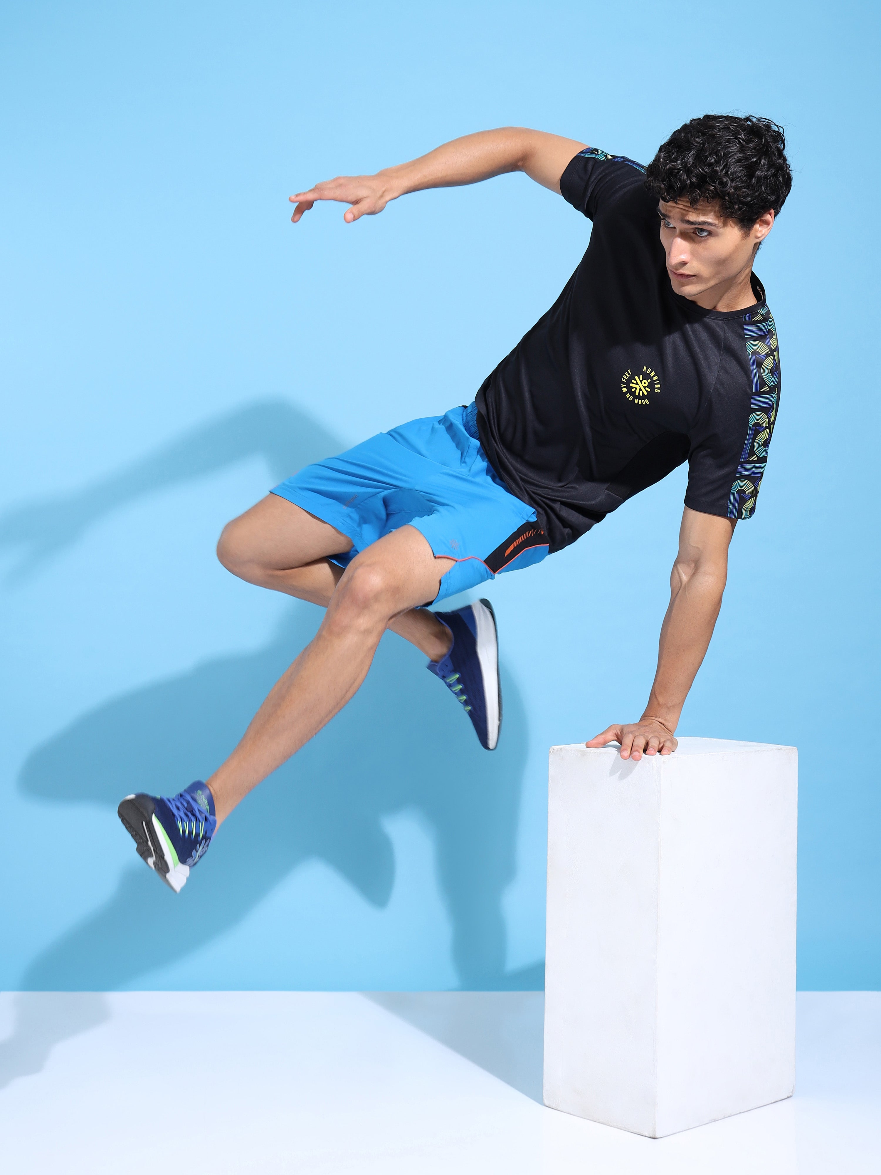 Panelled T-shirt with Sleeve Taping