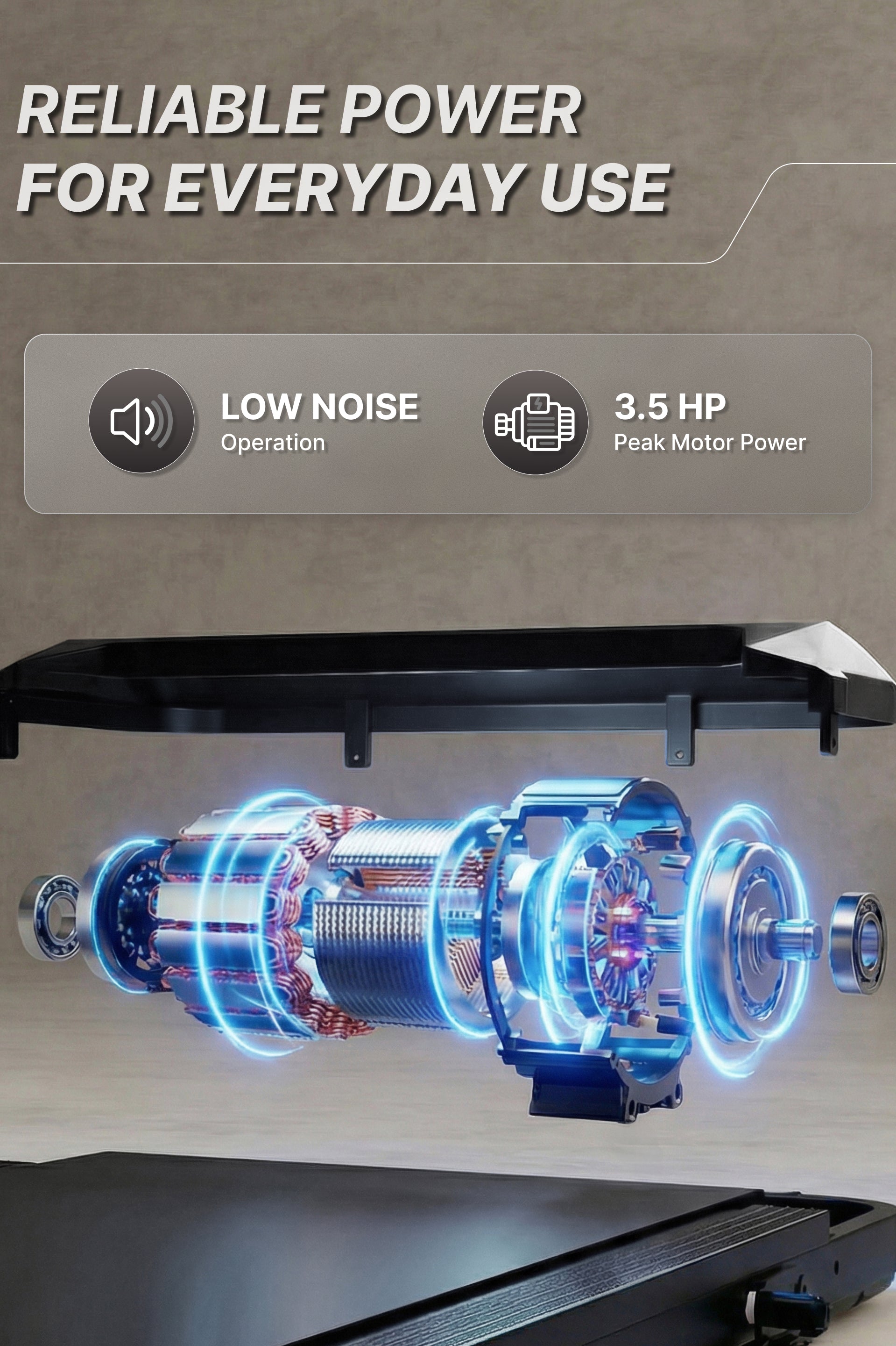 Cult Walking pad 3.5HP Peak DC Motorized Treadmill | Max Speed-10kmph | Max Weight-100kg | Walking Pad for Home Use (with 6 months extended warranty)